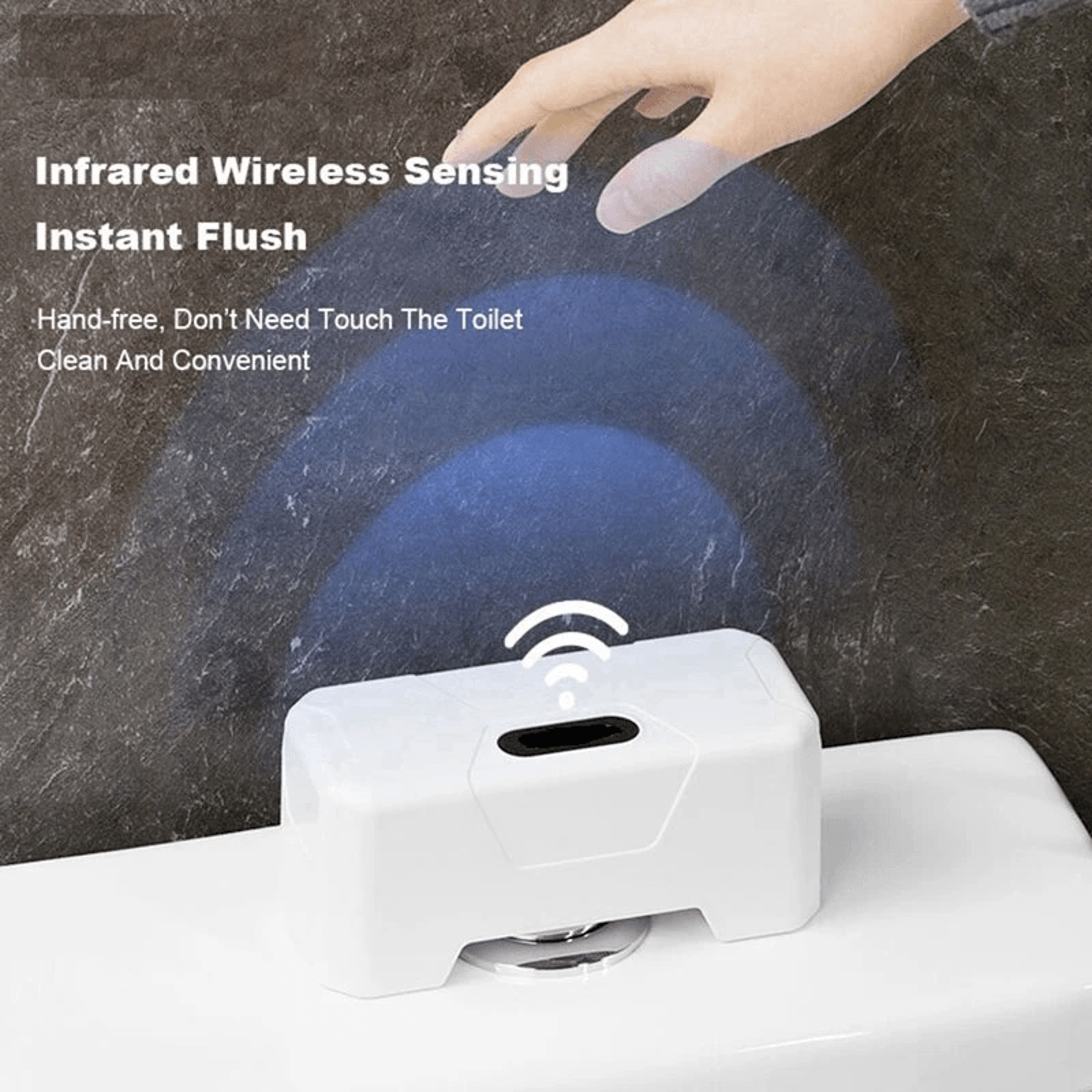 White Smart Toilet Flusher With Infrared Sensor And ABS Material 9
