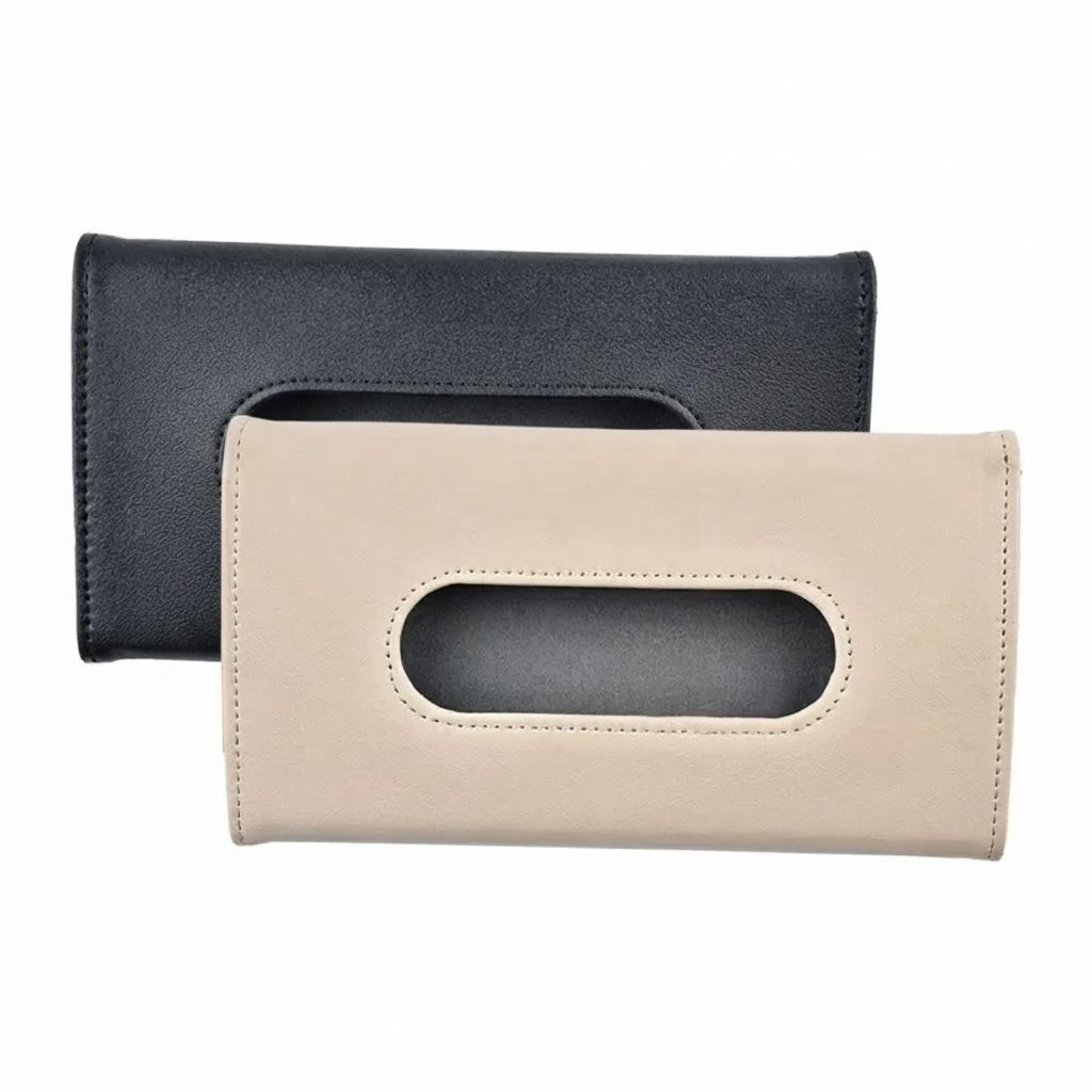 pu leather car sun visor tissue box holder