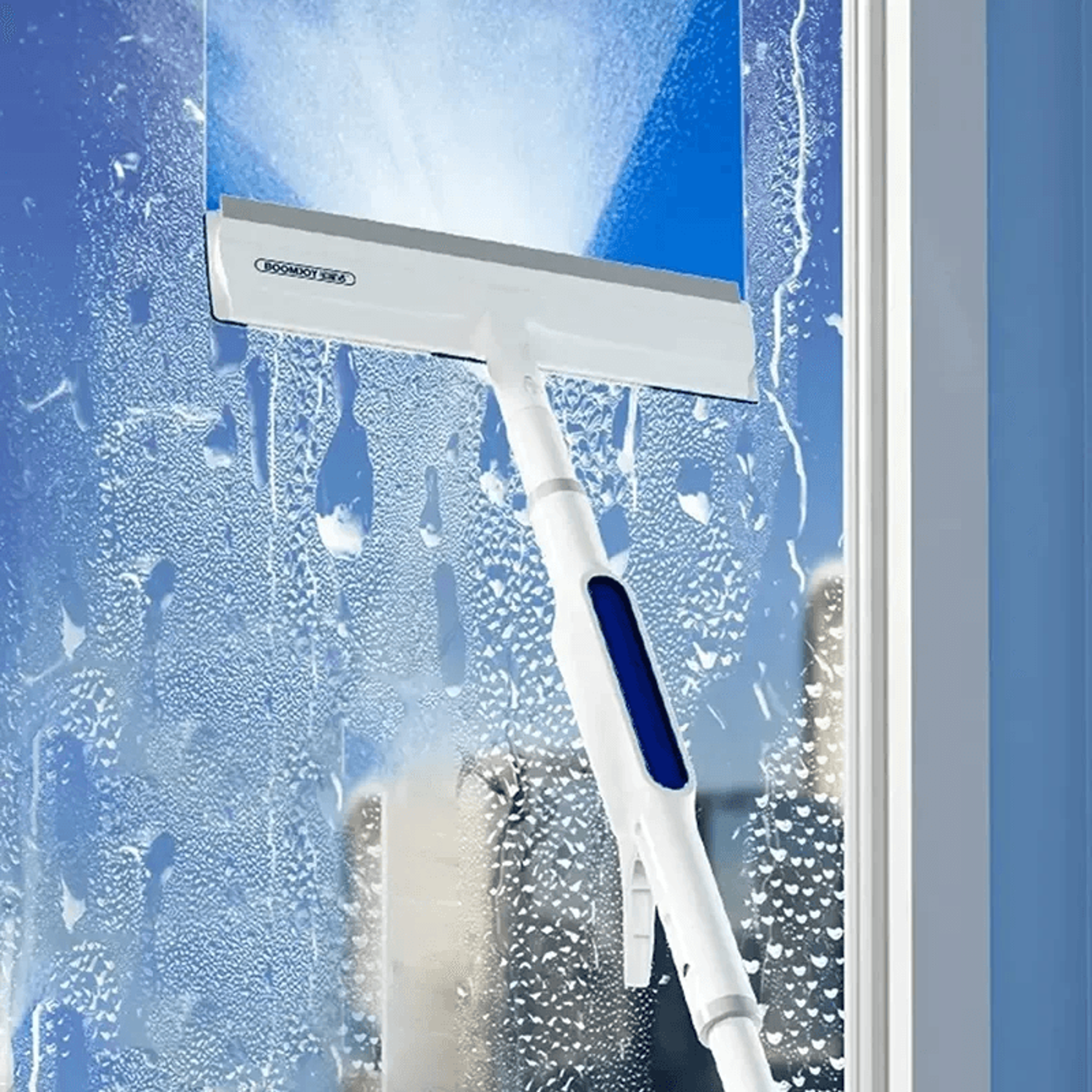 spray window cleaner squeegee with long pole