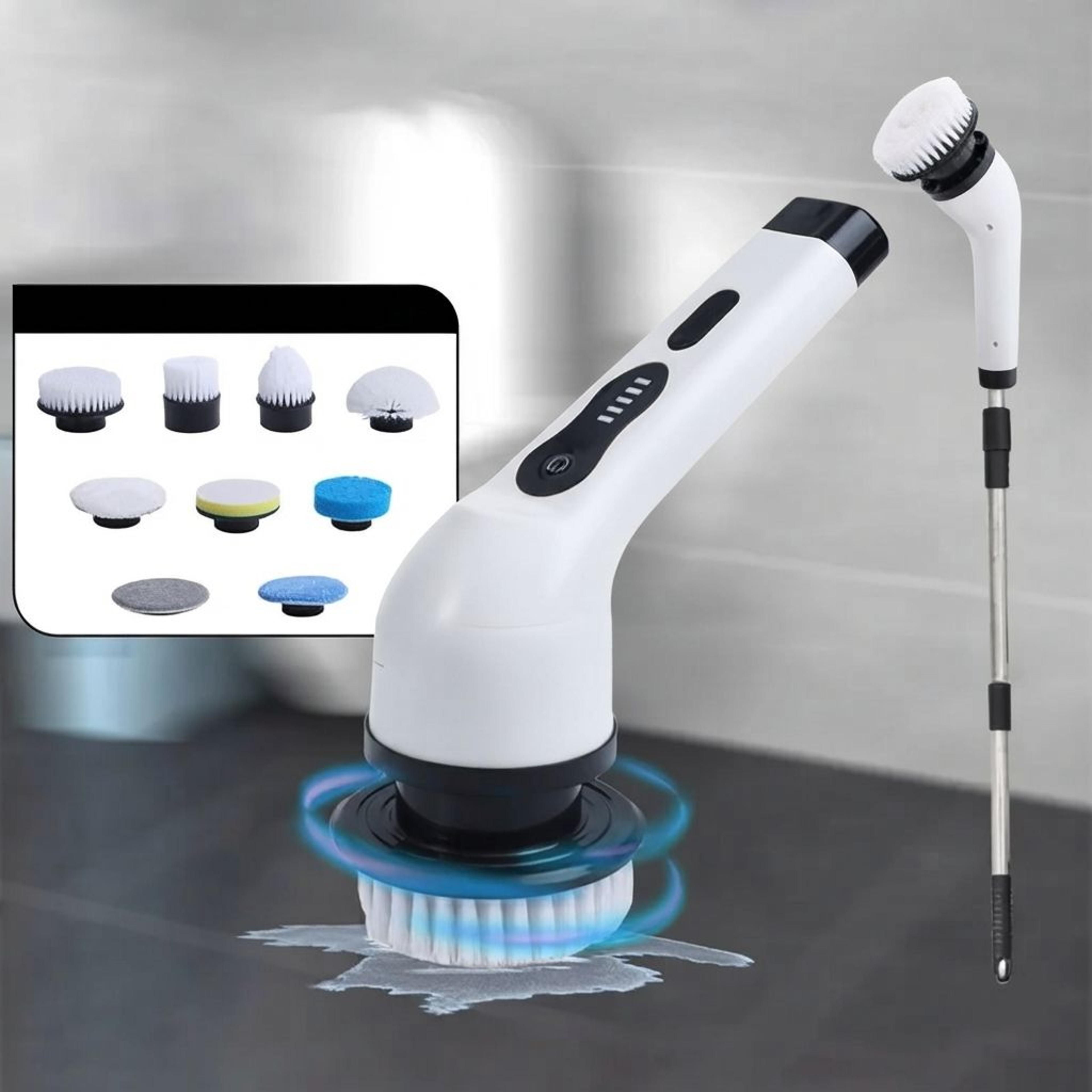 cordless electric cleaning brush with telescopic rod