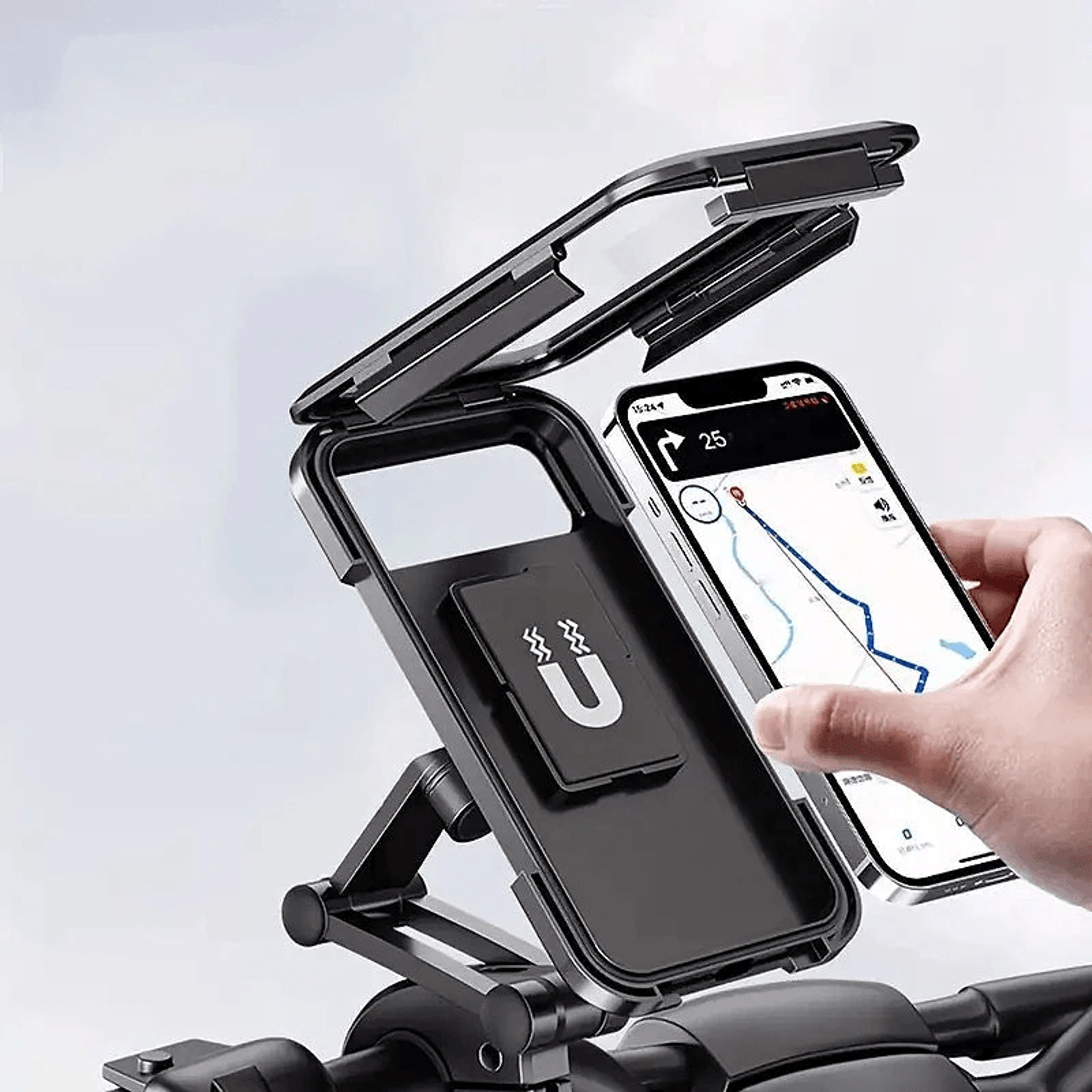 waterproof bike phone holder with adjustable mount for phones