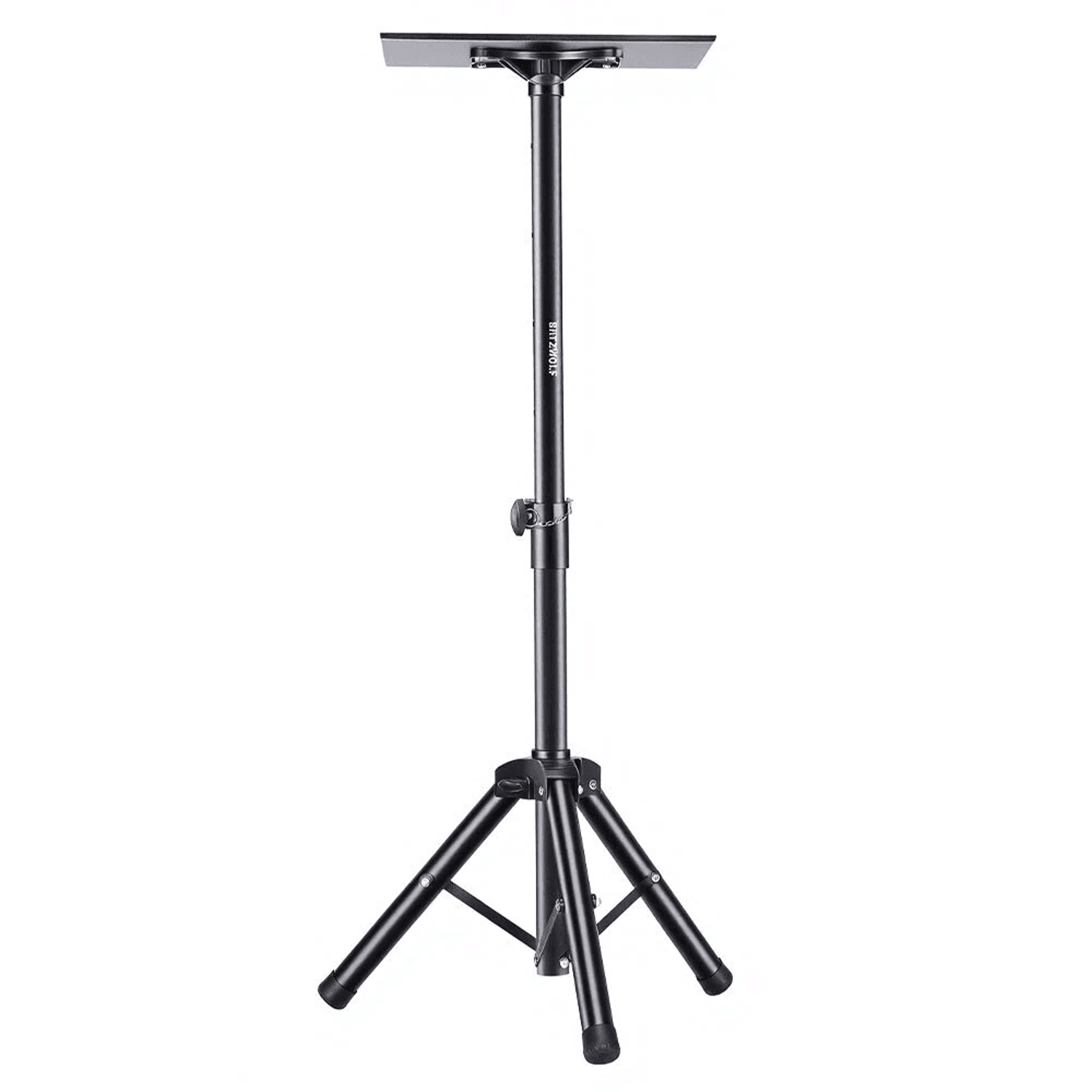 adjustable projector tripod stand with metal tray and foldable base