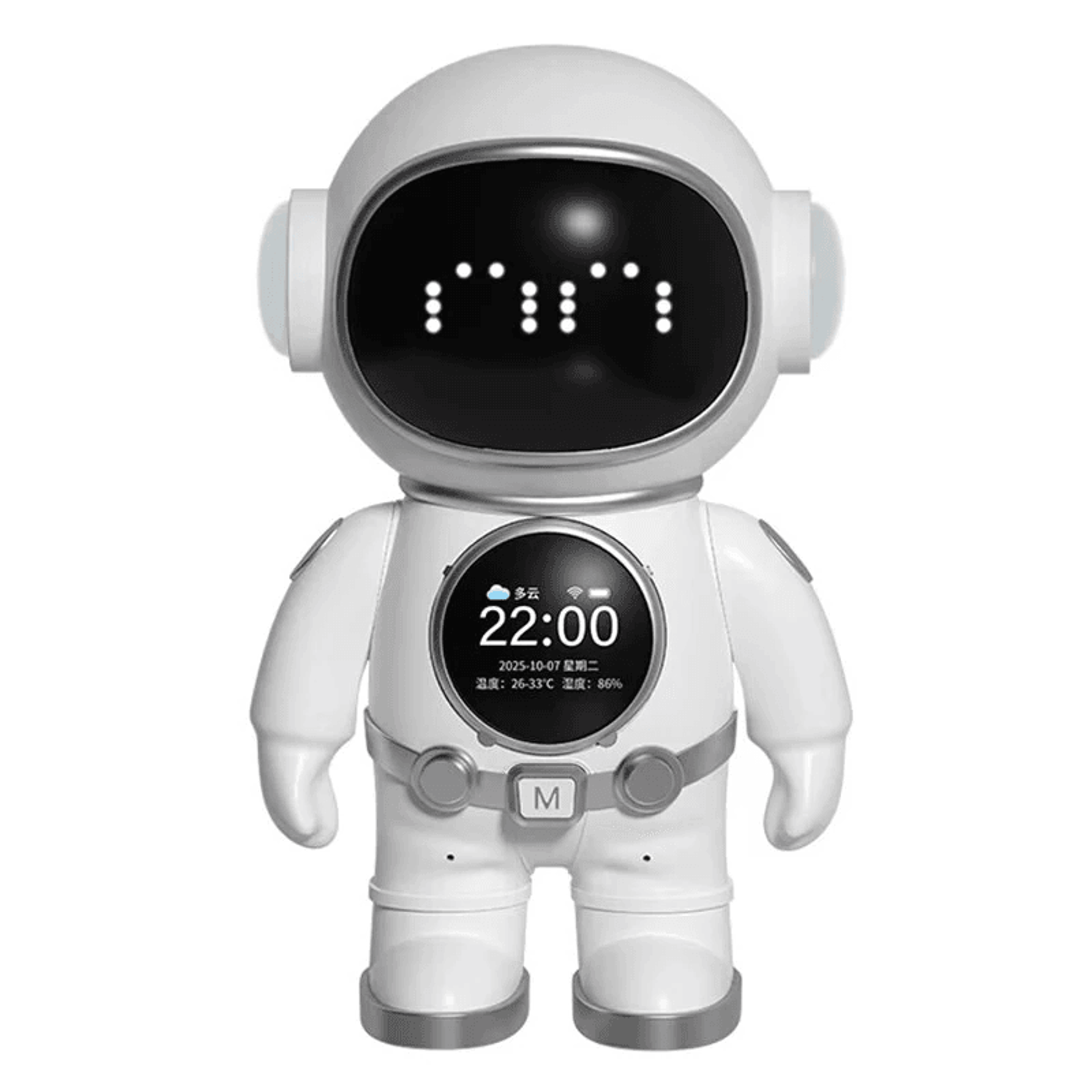 ai companion robot with voice assistant bluetooth speaker led expressions and night light