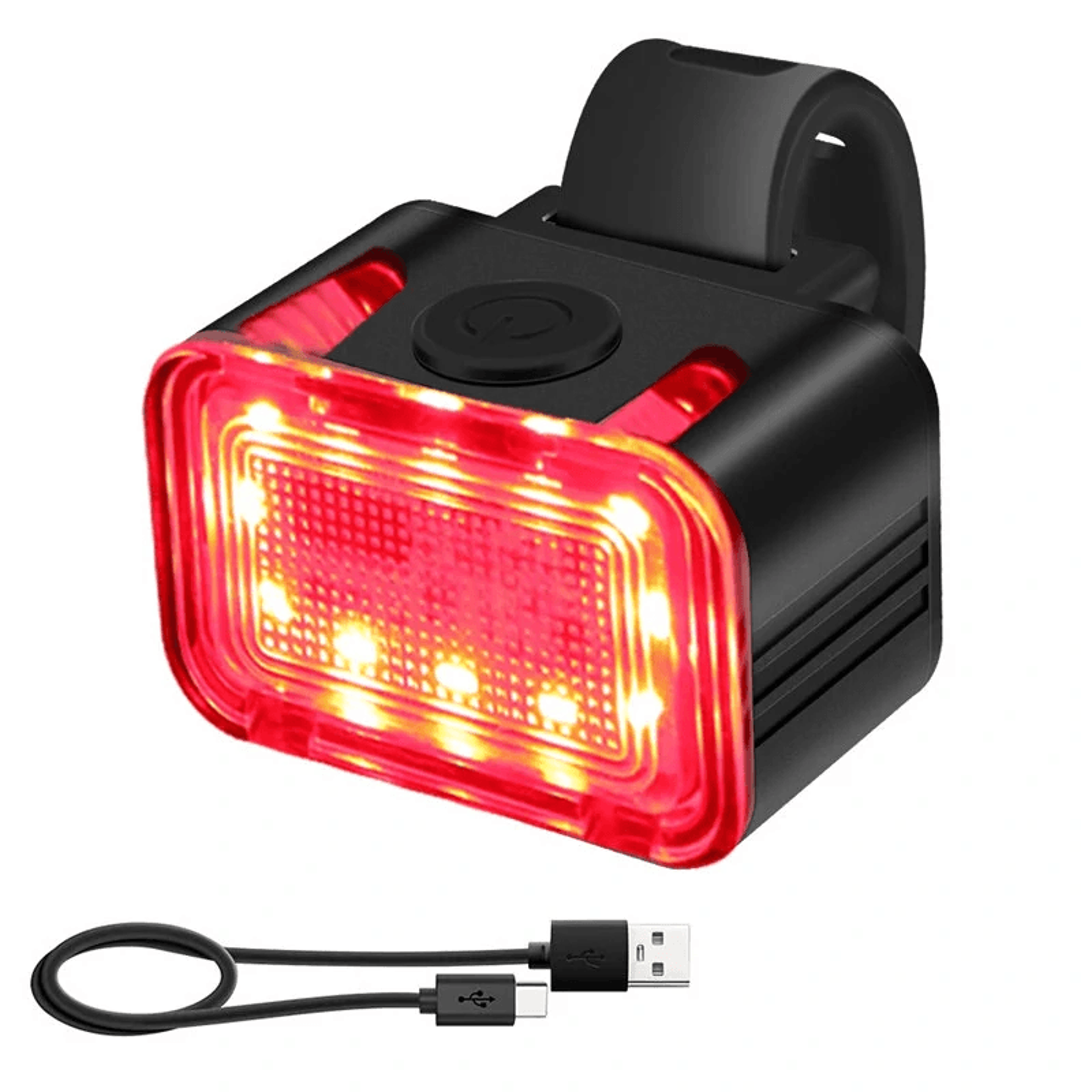 usb c rechargeable bike tail light with lighting modes and waterproof design