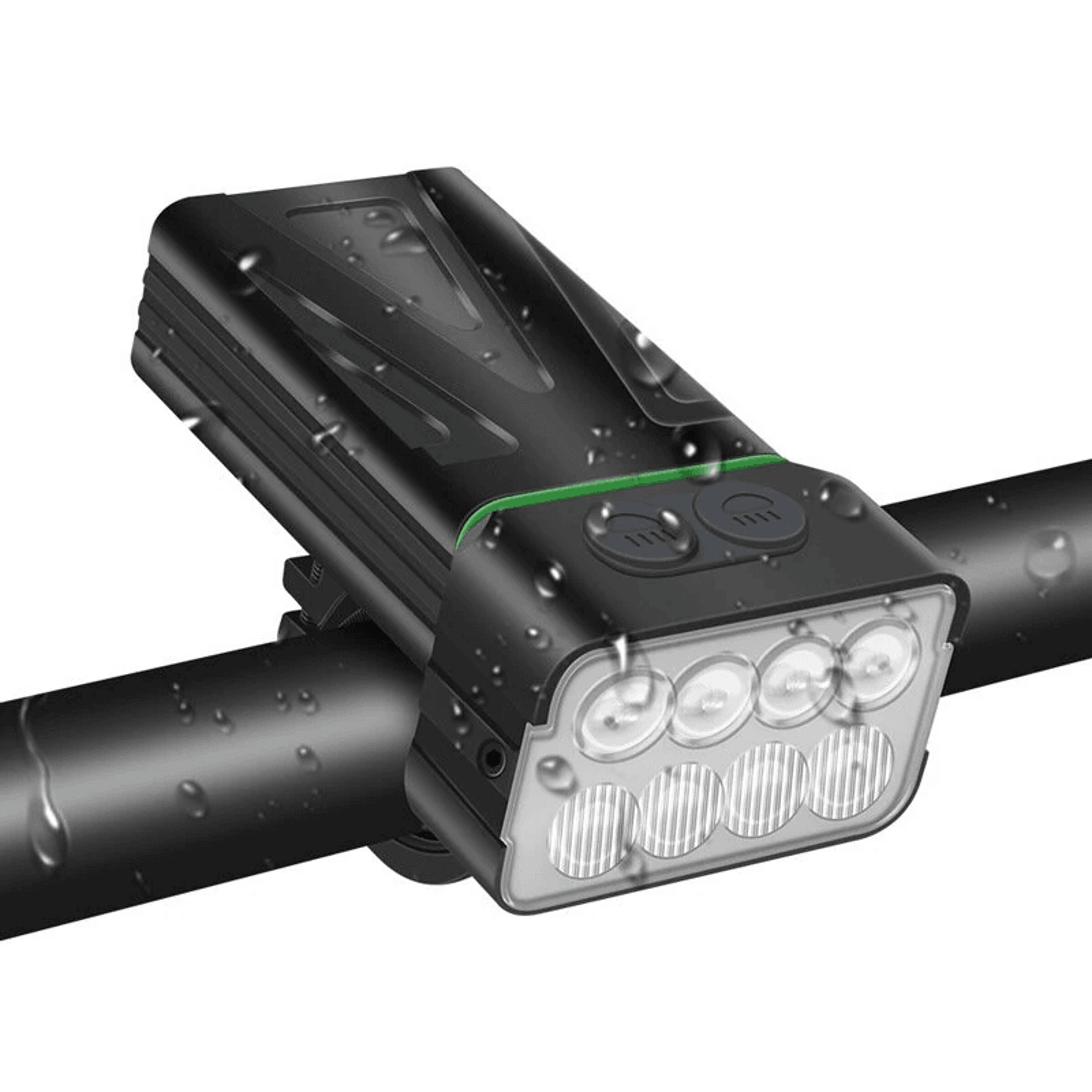 rechargeable bike headlight with battery waterproof type c charging