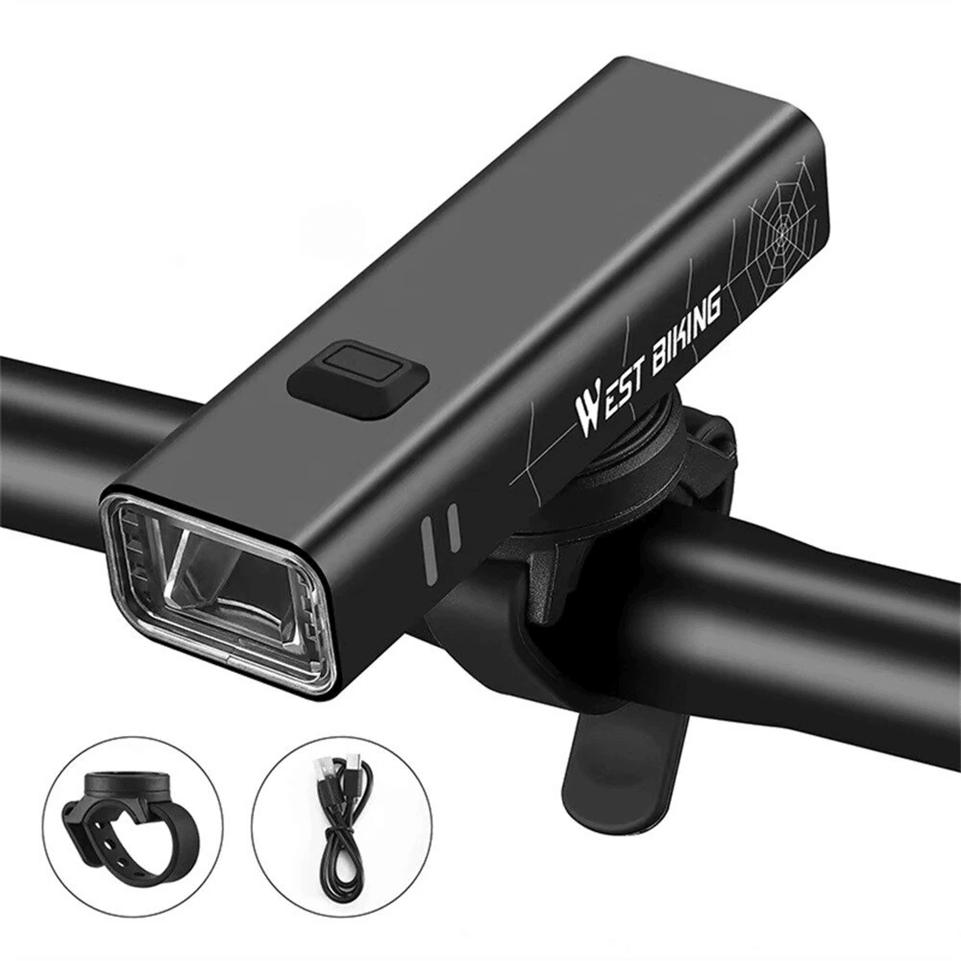 rechargeable bicycle headlight or lumen aluminum bike light with type c charging