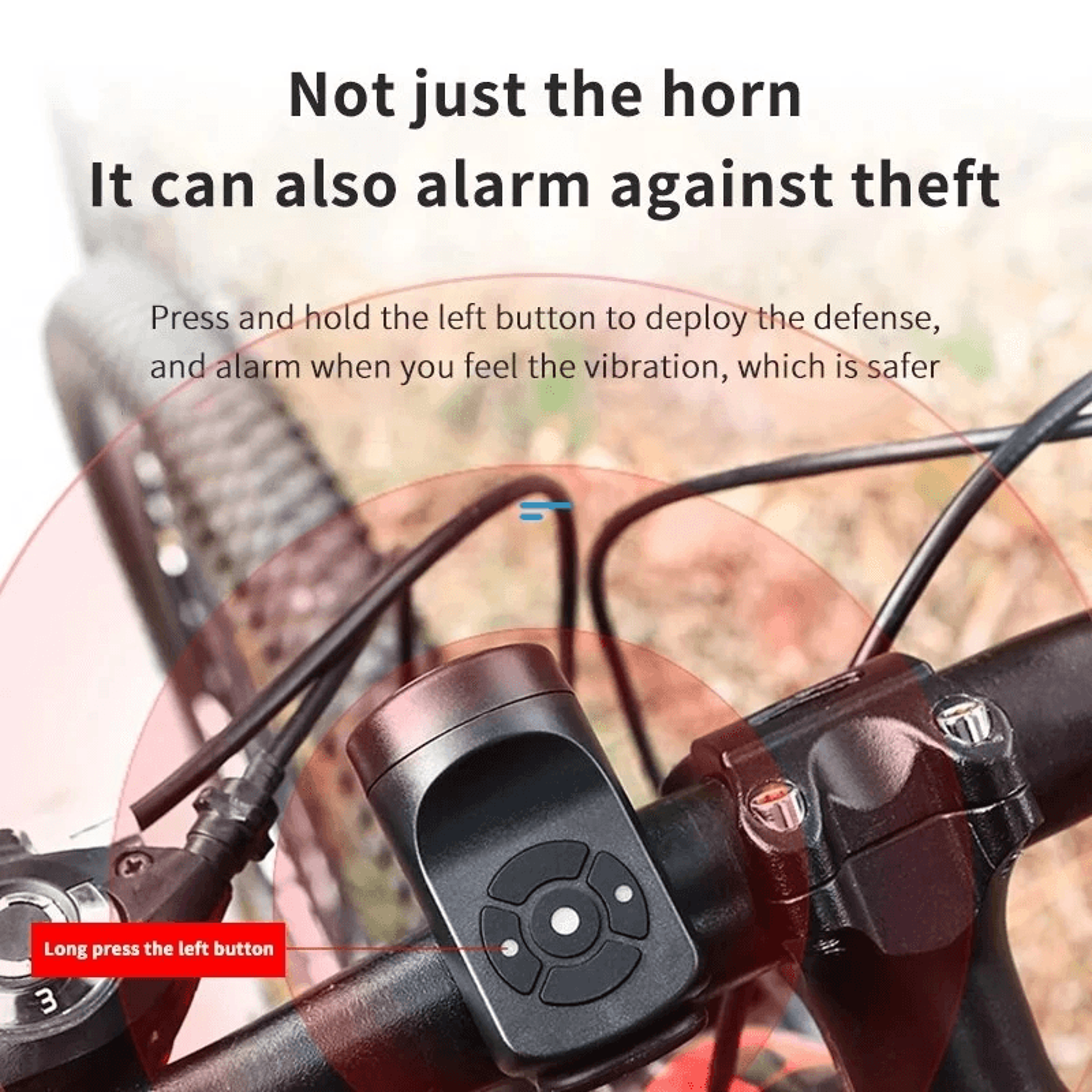 Rechargeable Electric Bicycle Horn With Sound Modes And Anti Theft Alarm 1