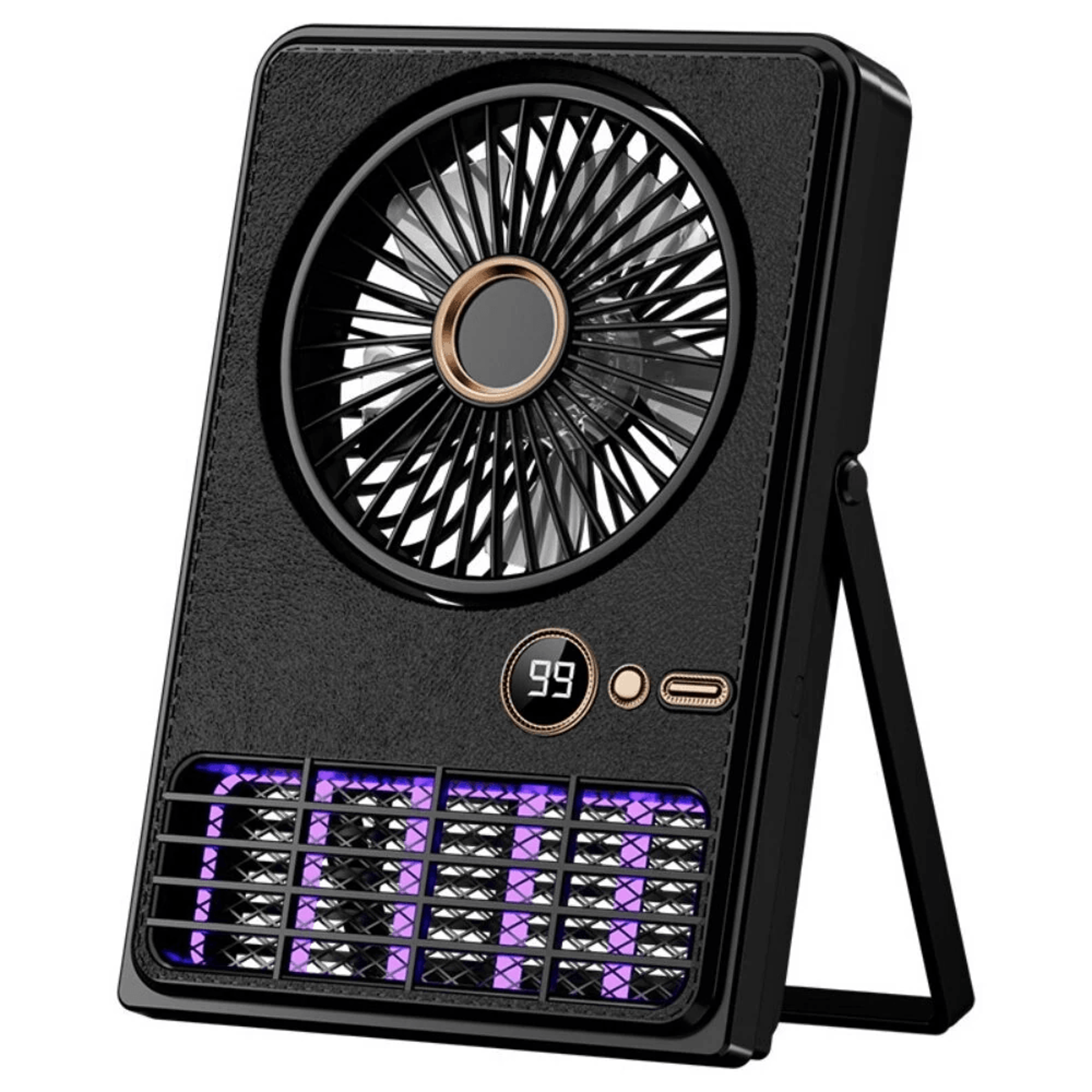 portable mosquito killer fan with speeds electric grid and rechargeable battery