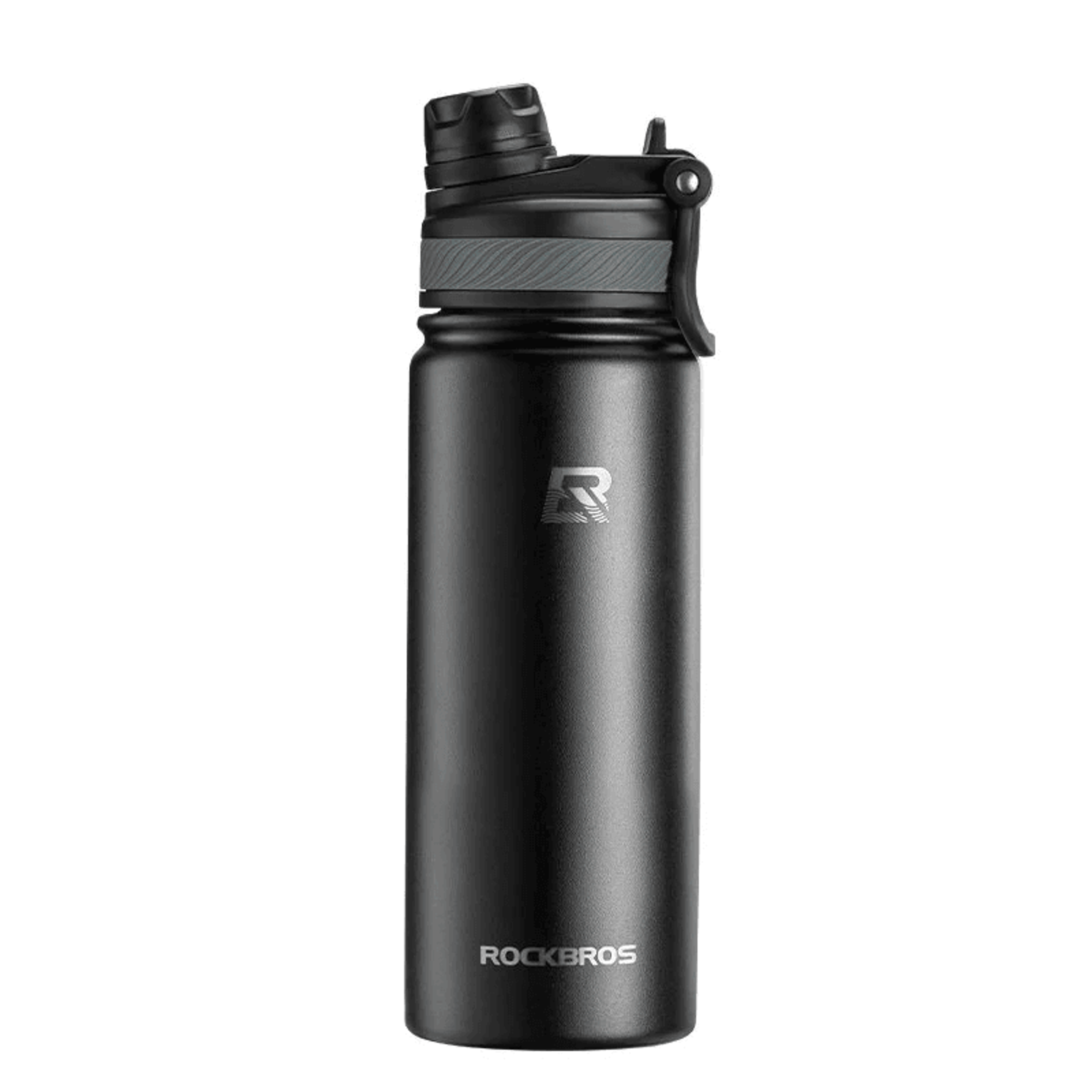 insulated stainless steel water bottle with dual drinking nozzles