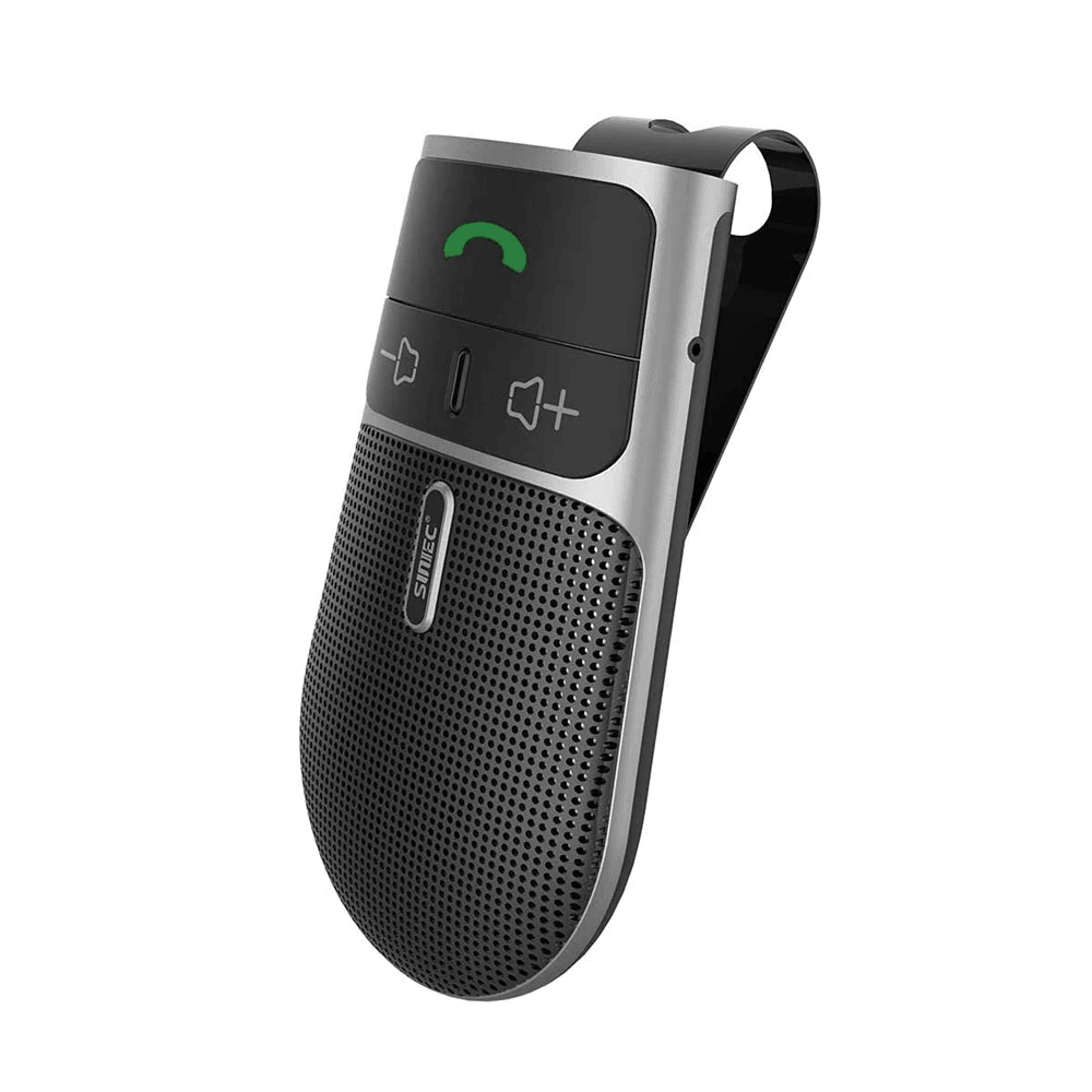 car bluetooth speakerphone with hands free calling siri google assistant and dual phone connection