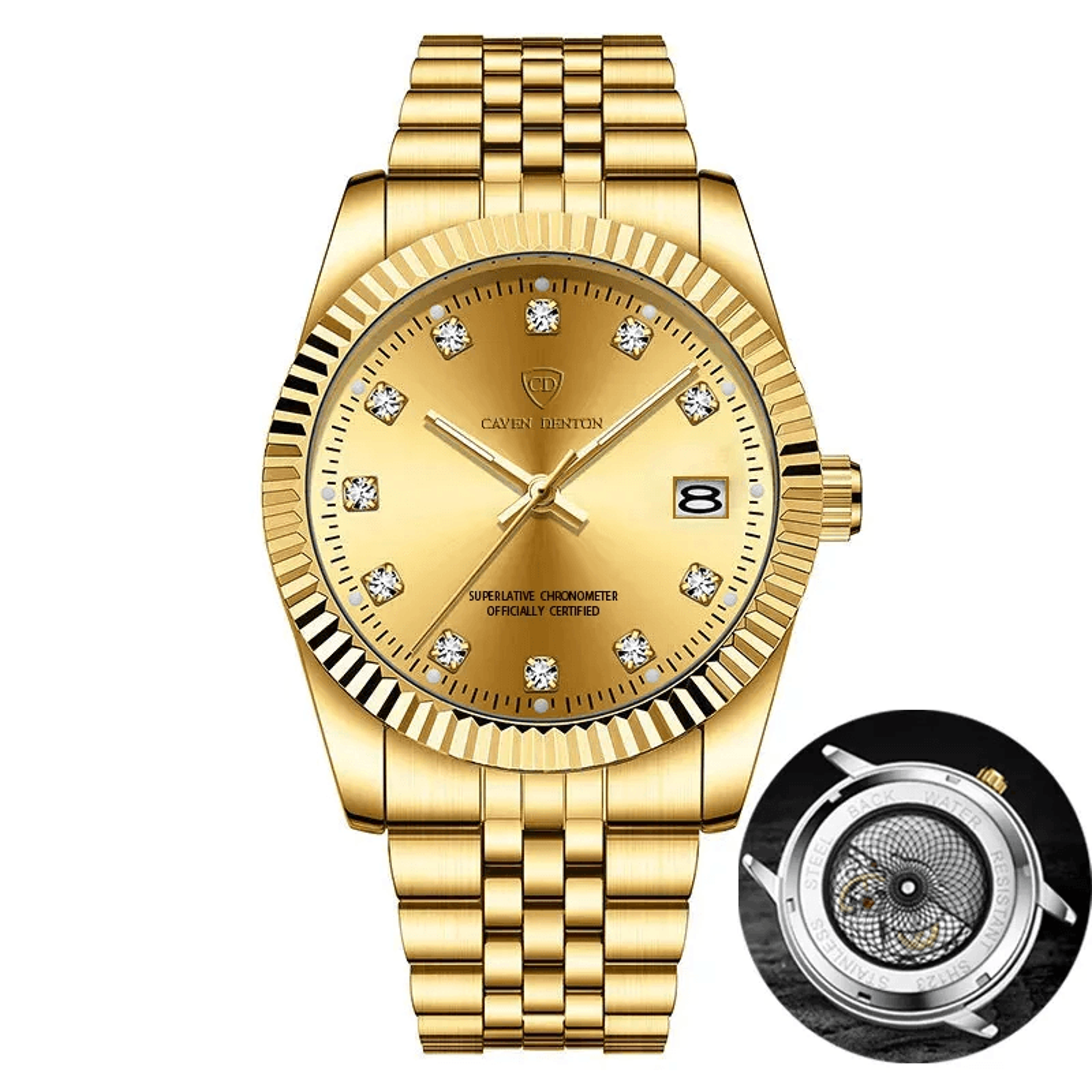 Mens Quartz Wristwatch With Luminous Hands And Date Display 4