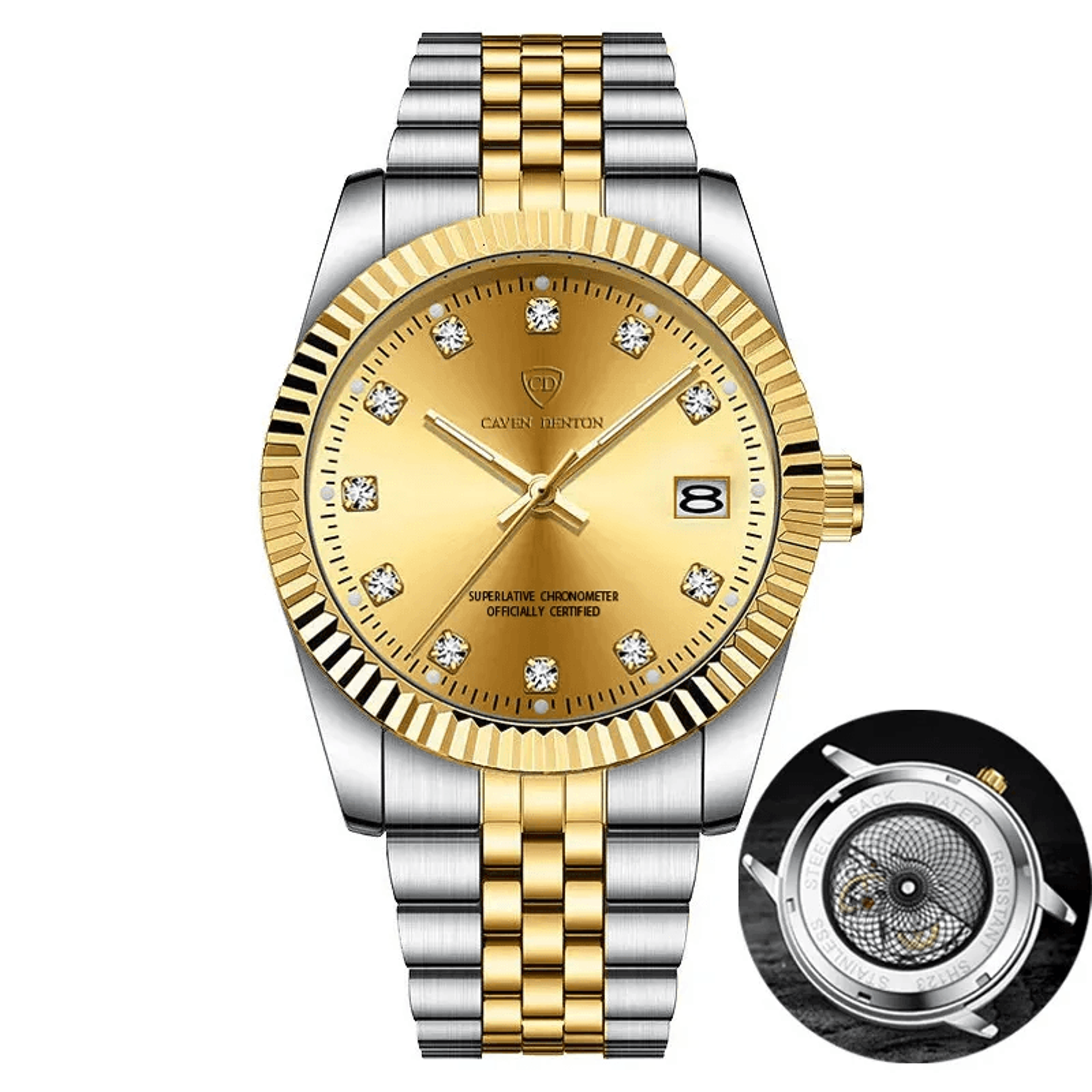 Mens Quartz Wristwatch With Luminous Hands And Date Display 6