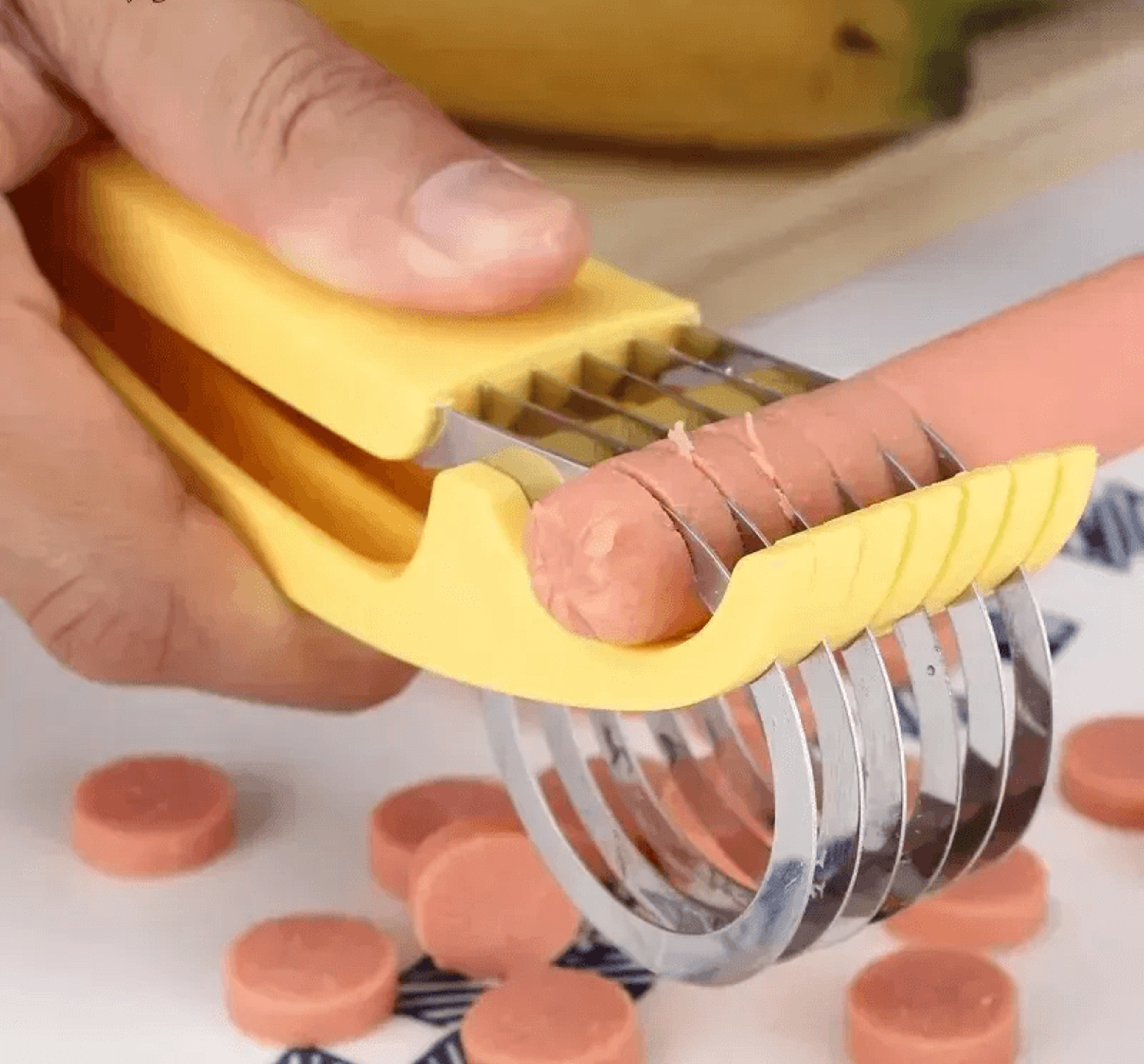 Stainless Steel Banana Slicer For Fruits Vegetables And Sausages 2