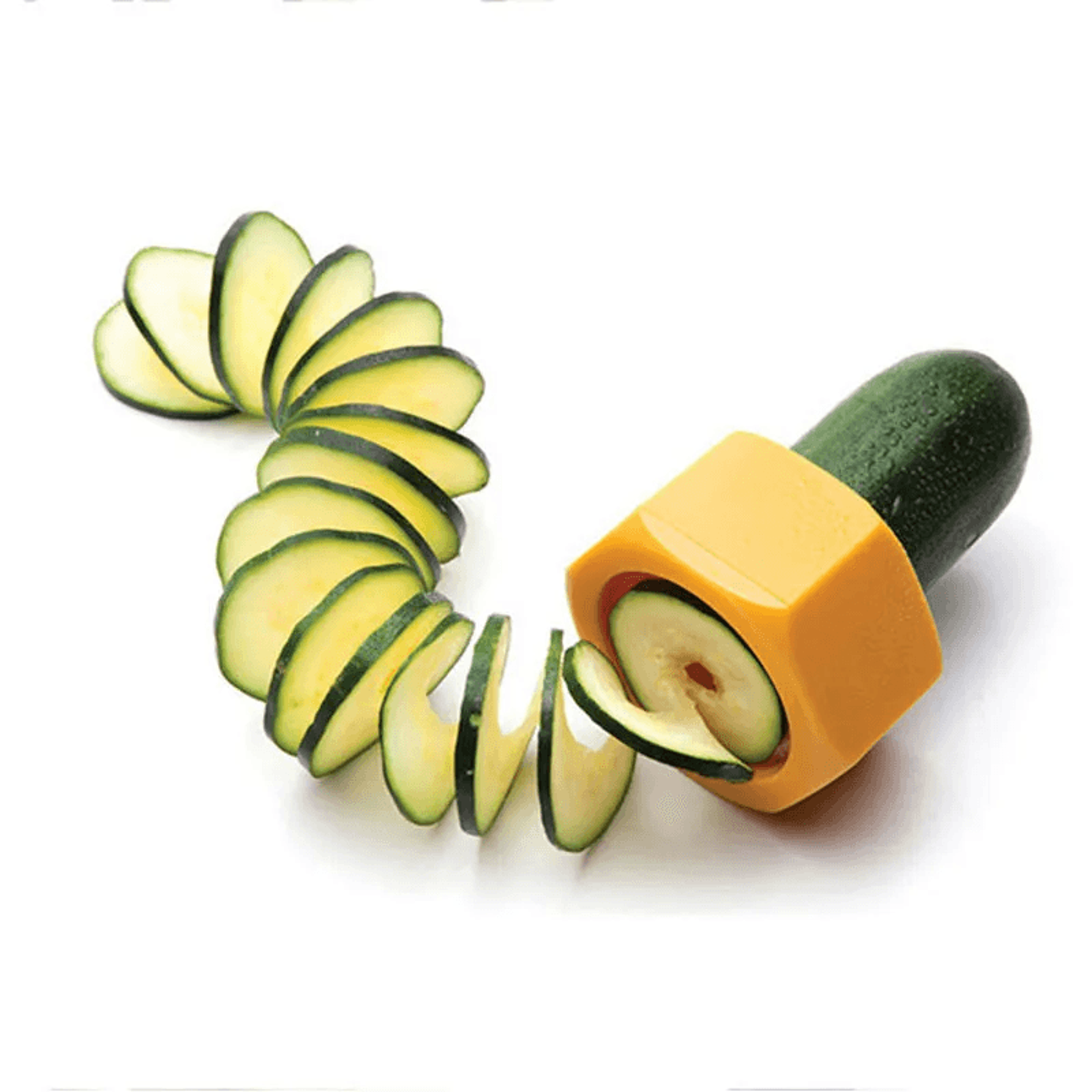 handheld vegetable slicer and fruit peeler for cucumber carrot spirals and ribbons