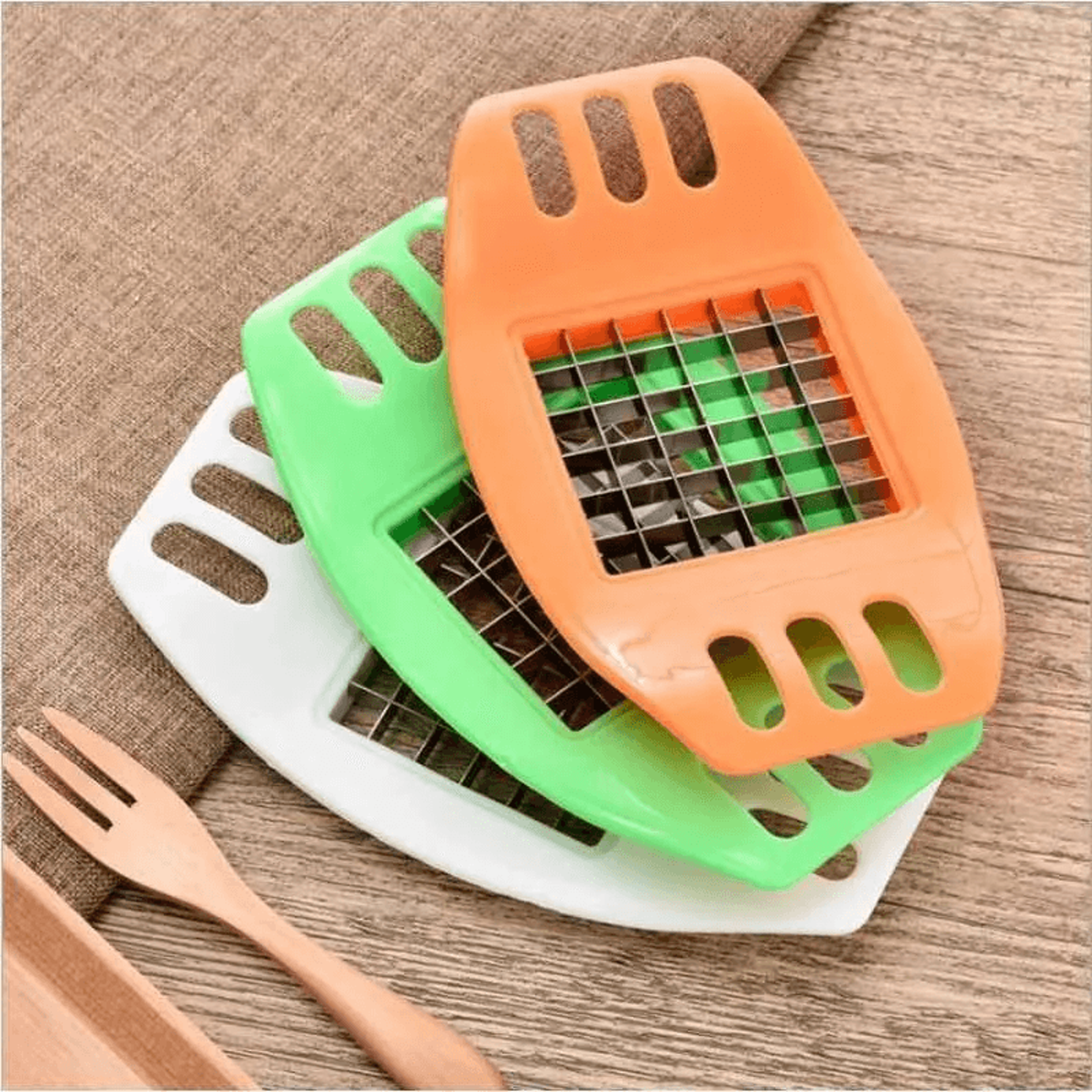 stainless steel potato cutter and vegetable slicer for fruits and kitchen food prep