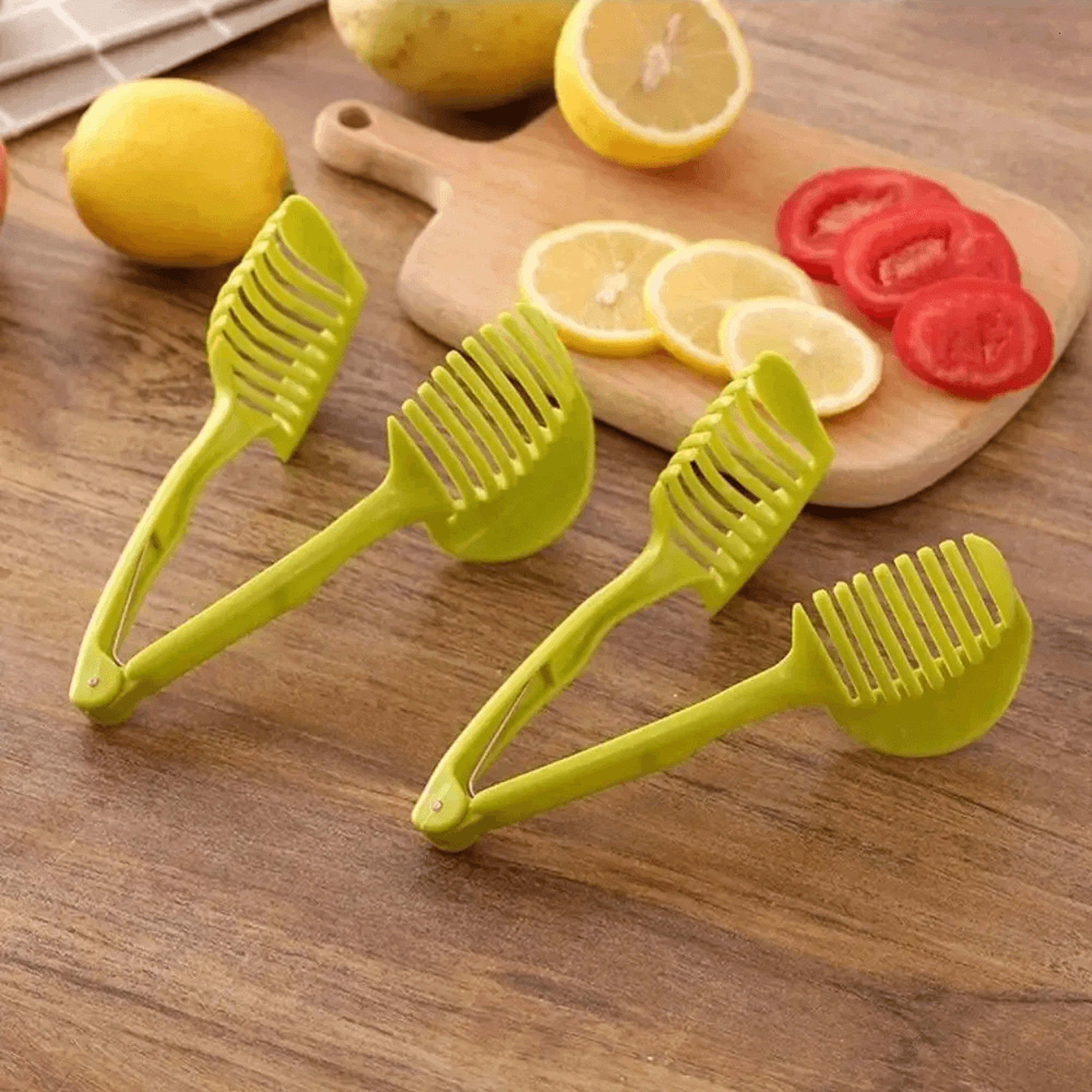 manual fruit slicer for lemons eggs and potatoes compact kitchen cutting tool