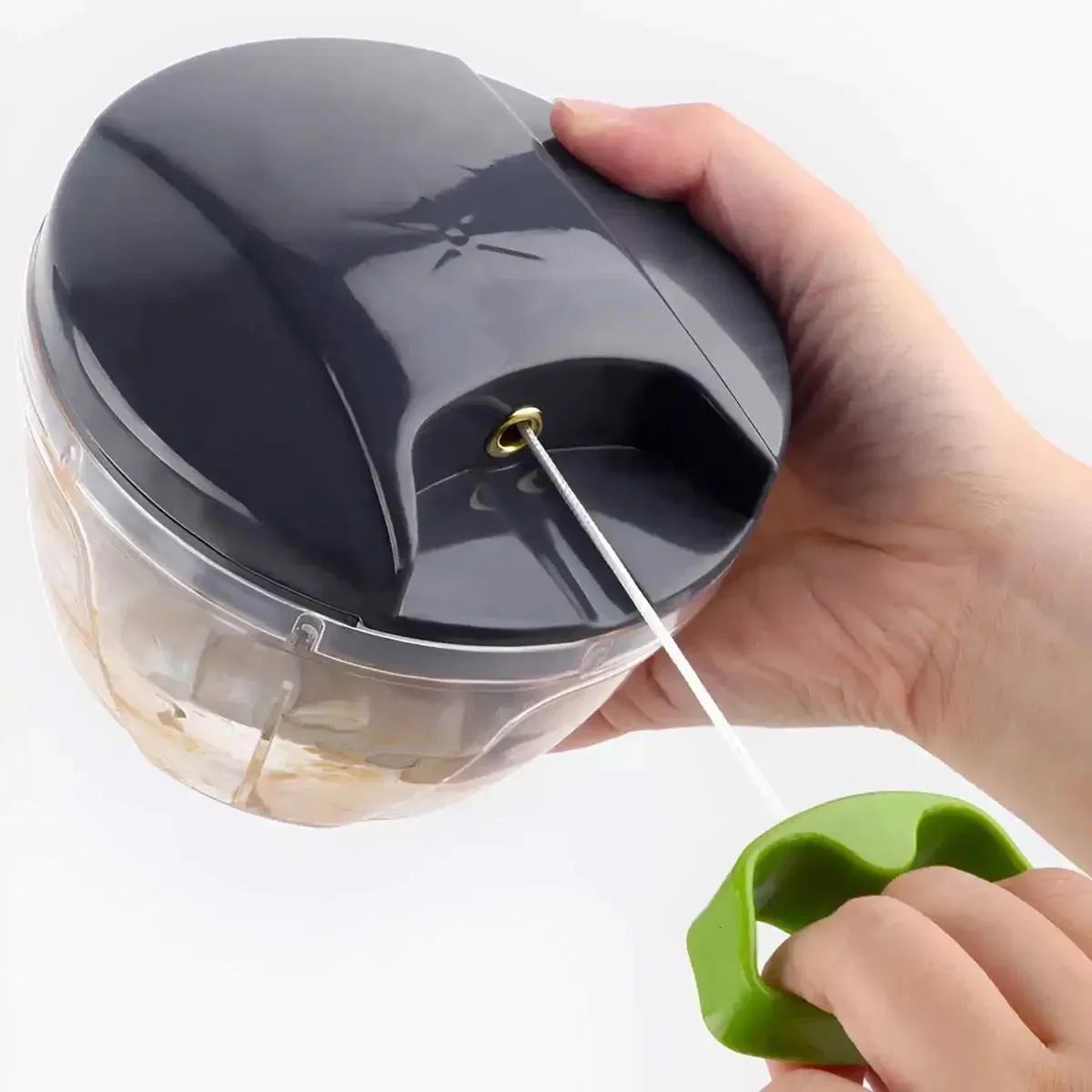 manual food chopper with pull string for vegetables garlic onions and herbs