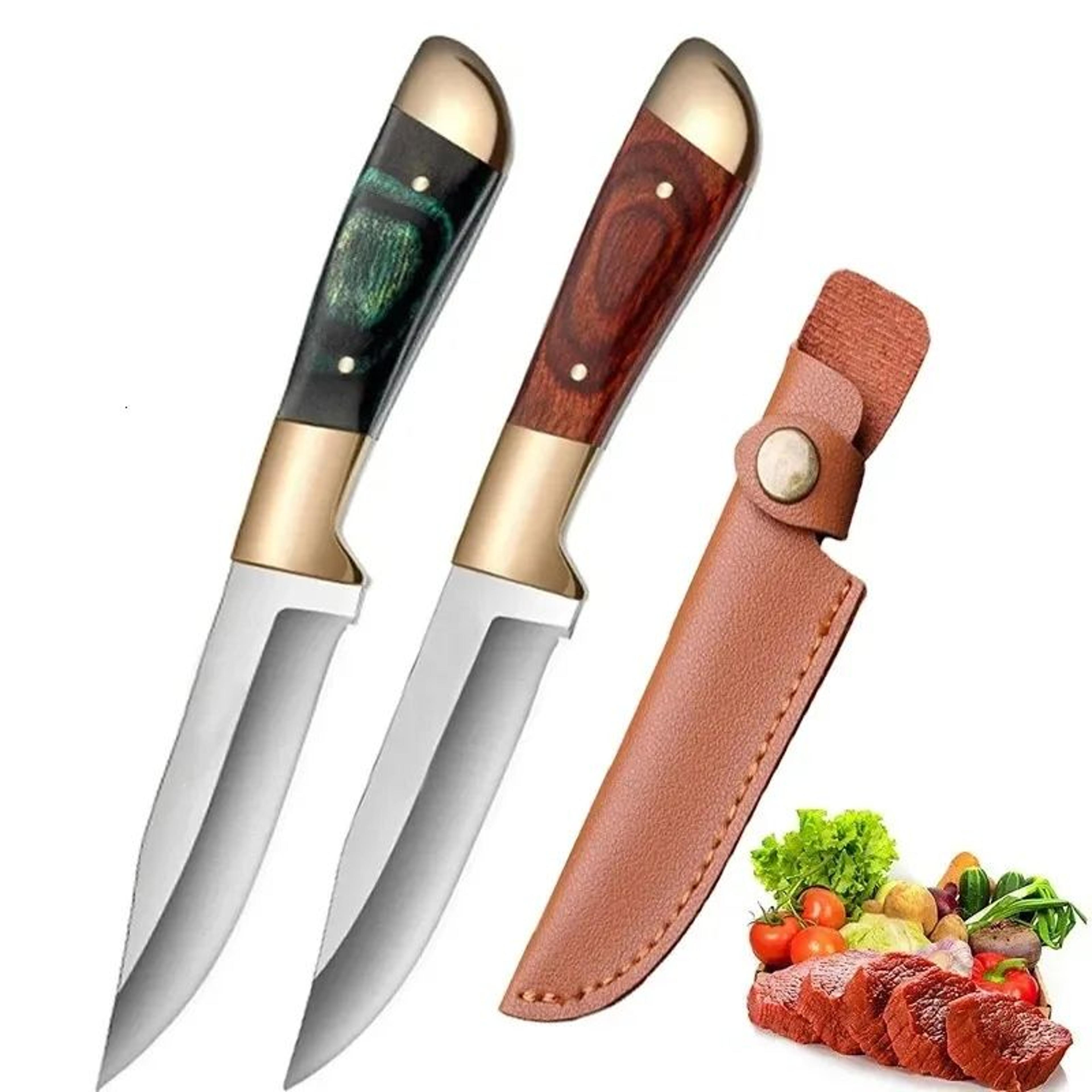 manual meat chopper knife with ergonomic handle for lamb and beef cutting