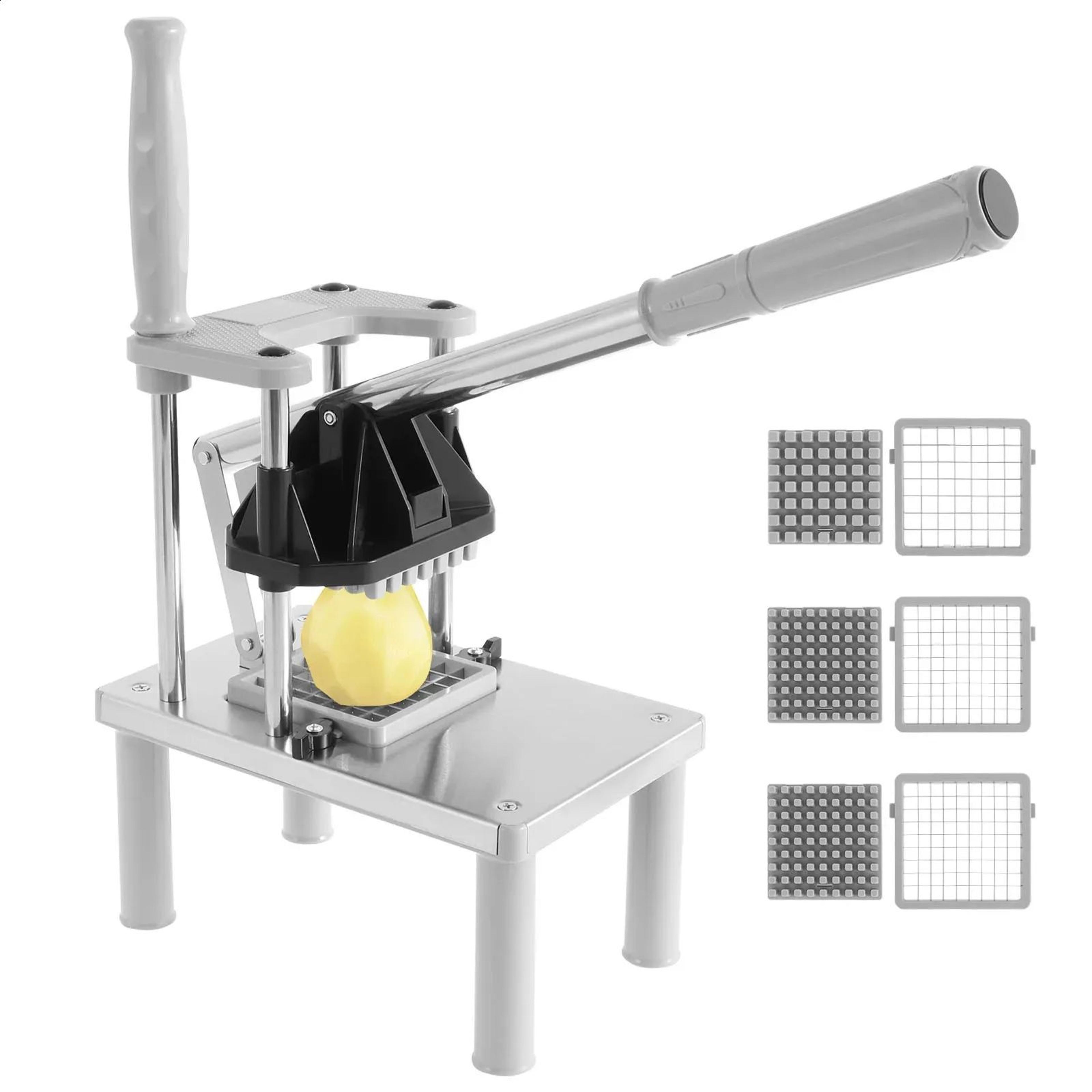 stainless steel french fry cutter with blades manual vegetable and fruit chopper
