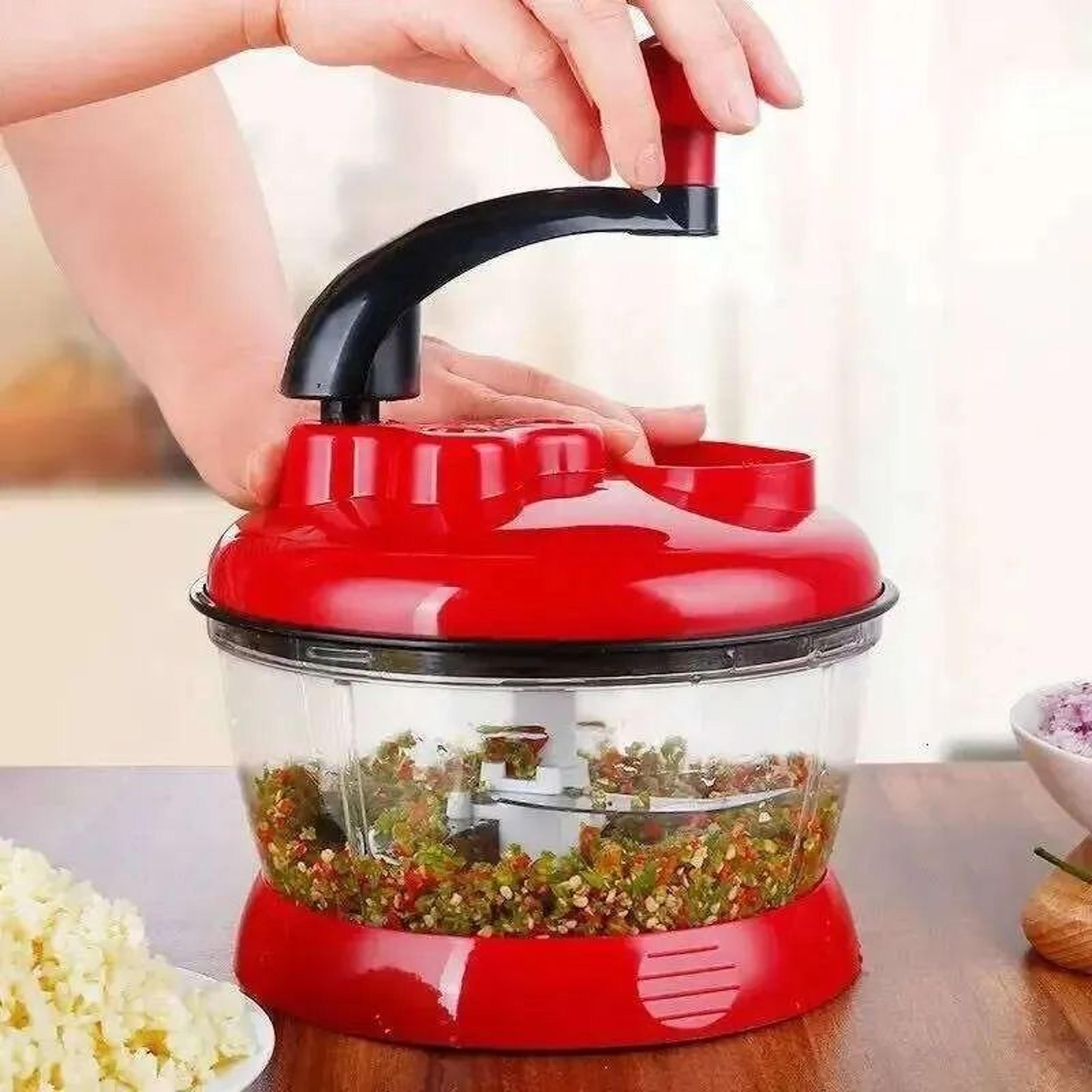 manual garlic chopper and vegetable food processor with stainless steel blades