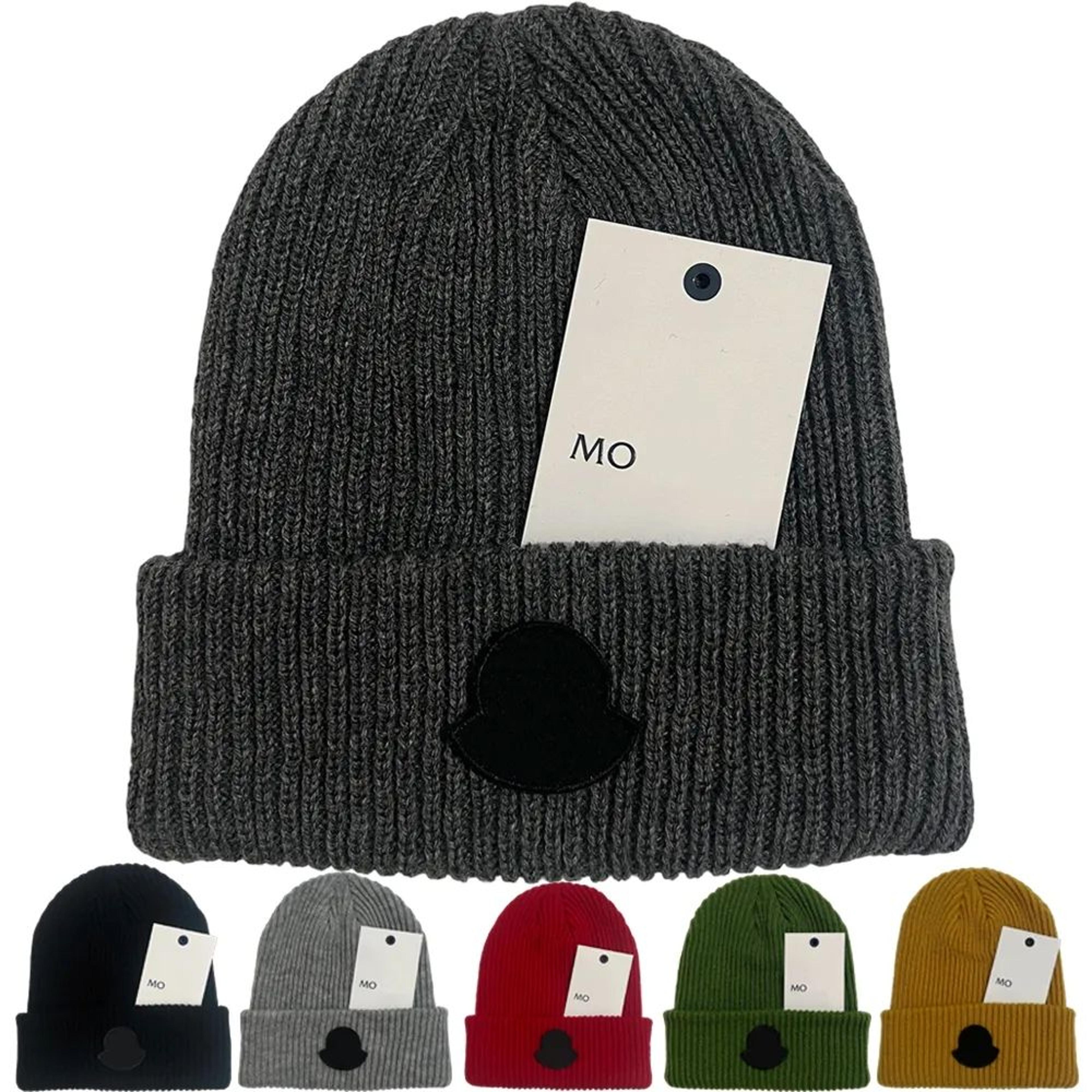 rooster patch cuffed knit beanie unisex thick ribbed winter hat