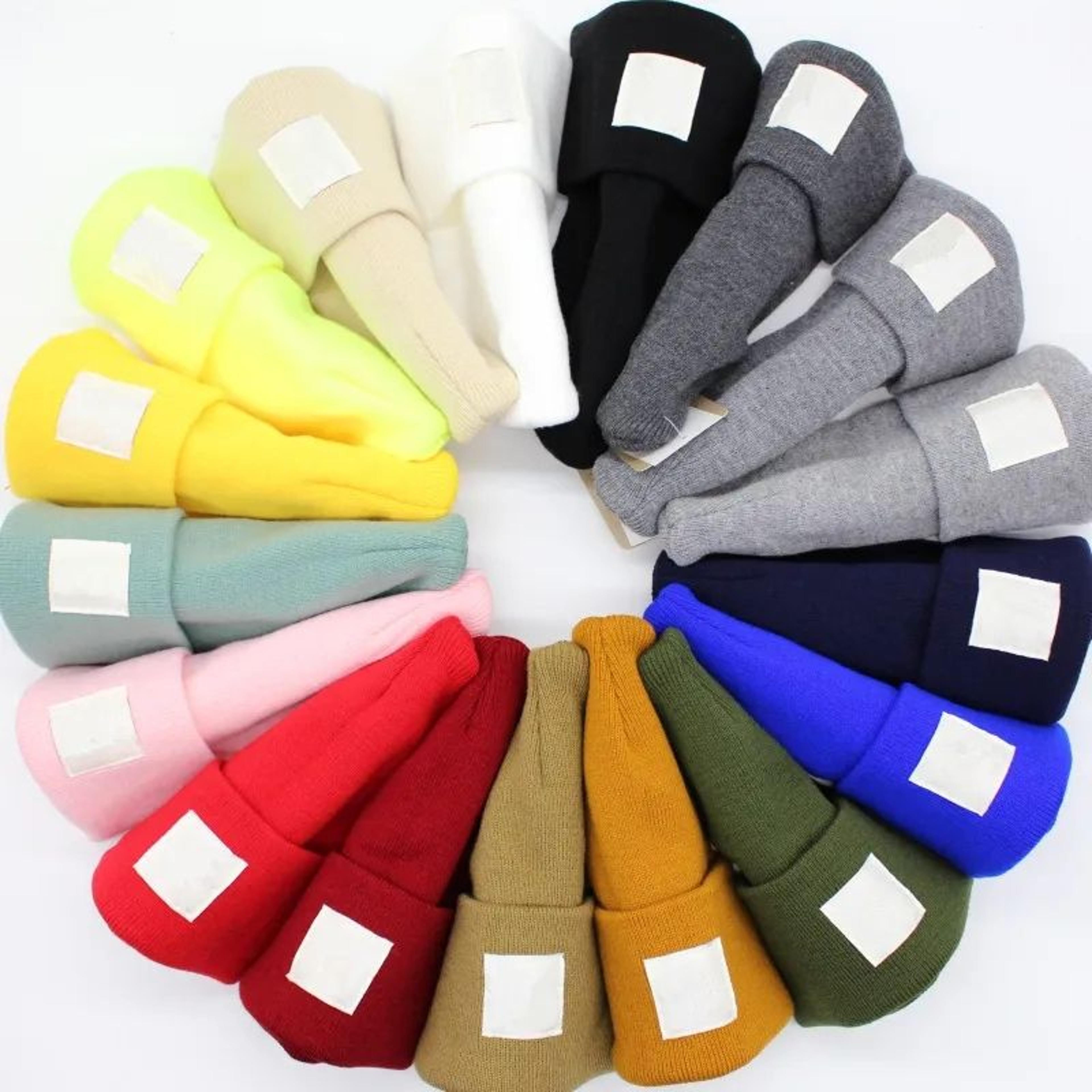 unisex winter knit beanie hat with double layer warmth and folded cuff