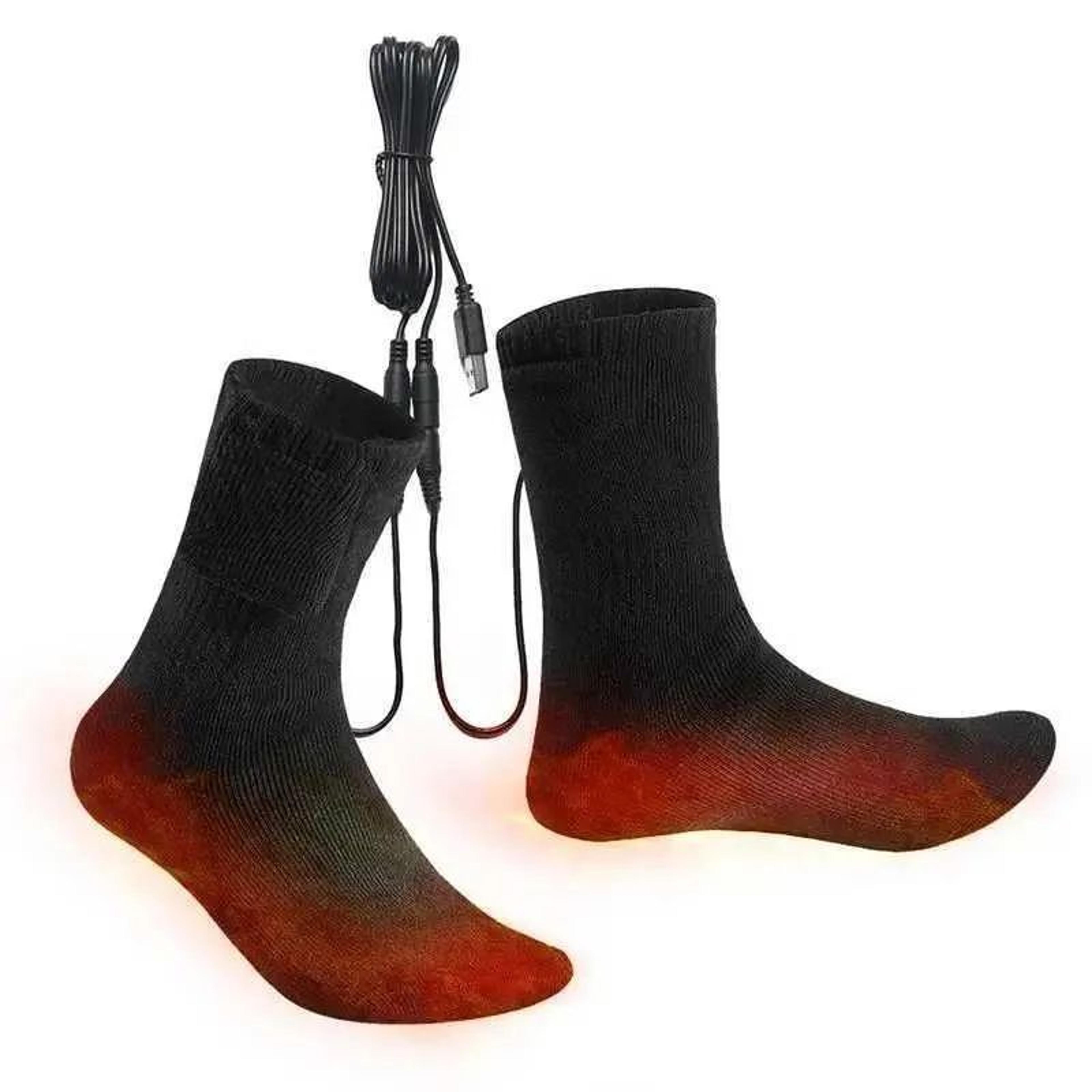 usb heated winter socks for men and women with quick heating and calf coverage