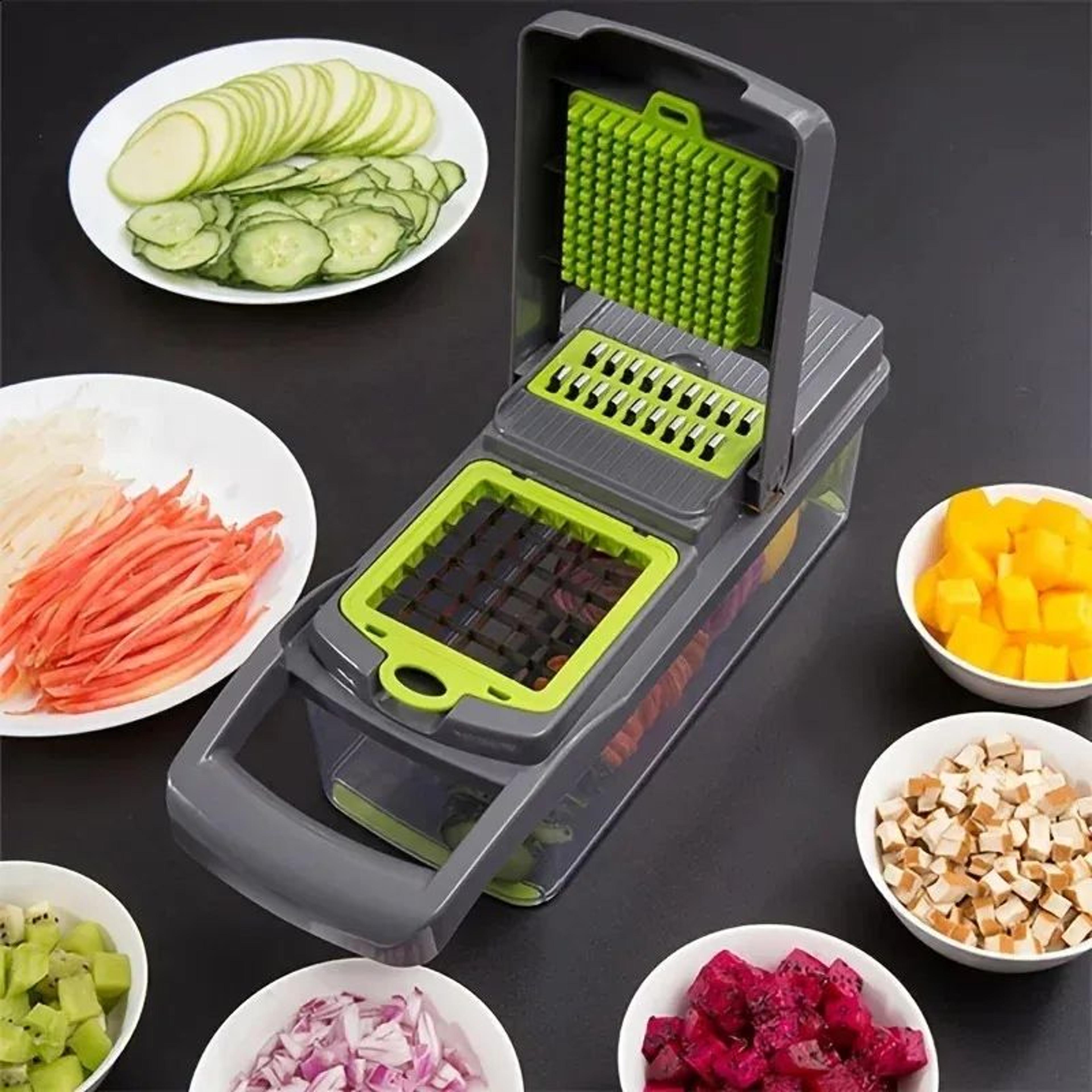 multifunctional vegetable cutter and dicer with stainless steel blades