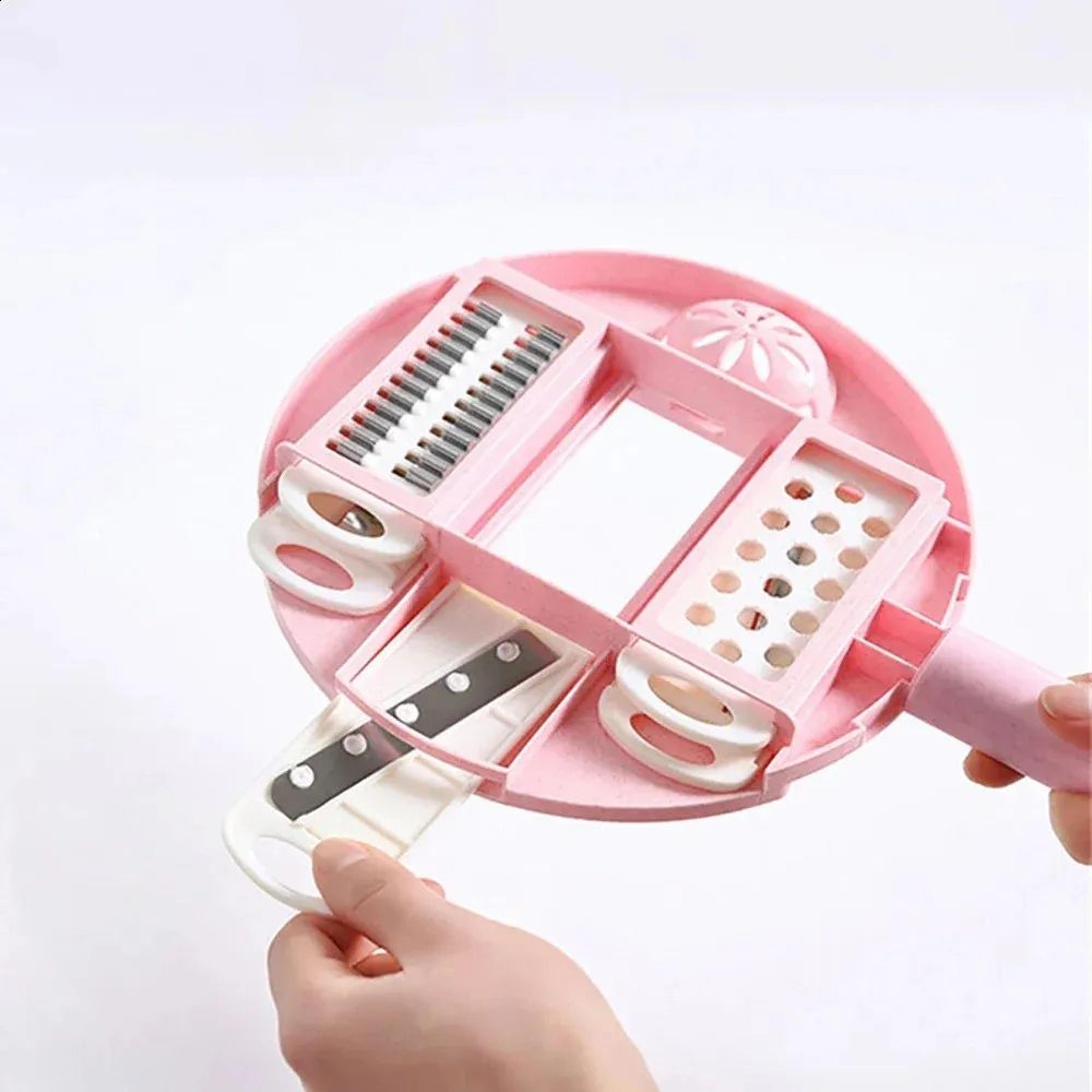 vegetable slicer and chopper with stainless steel blades and strainer
