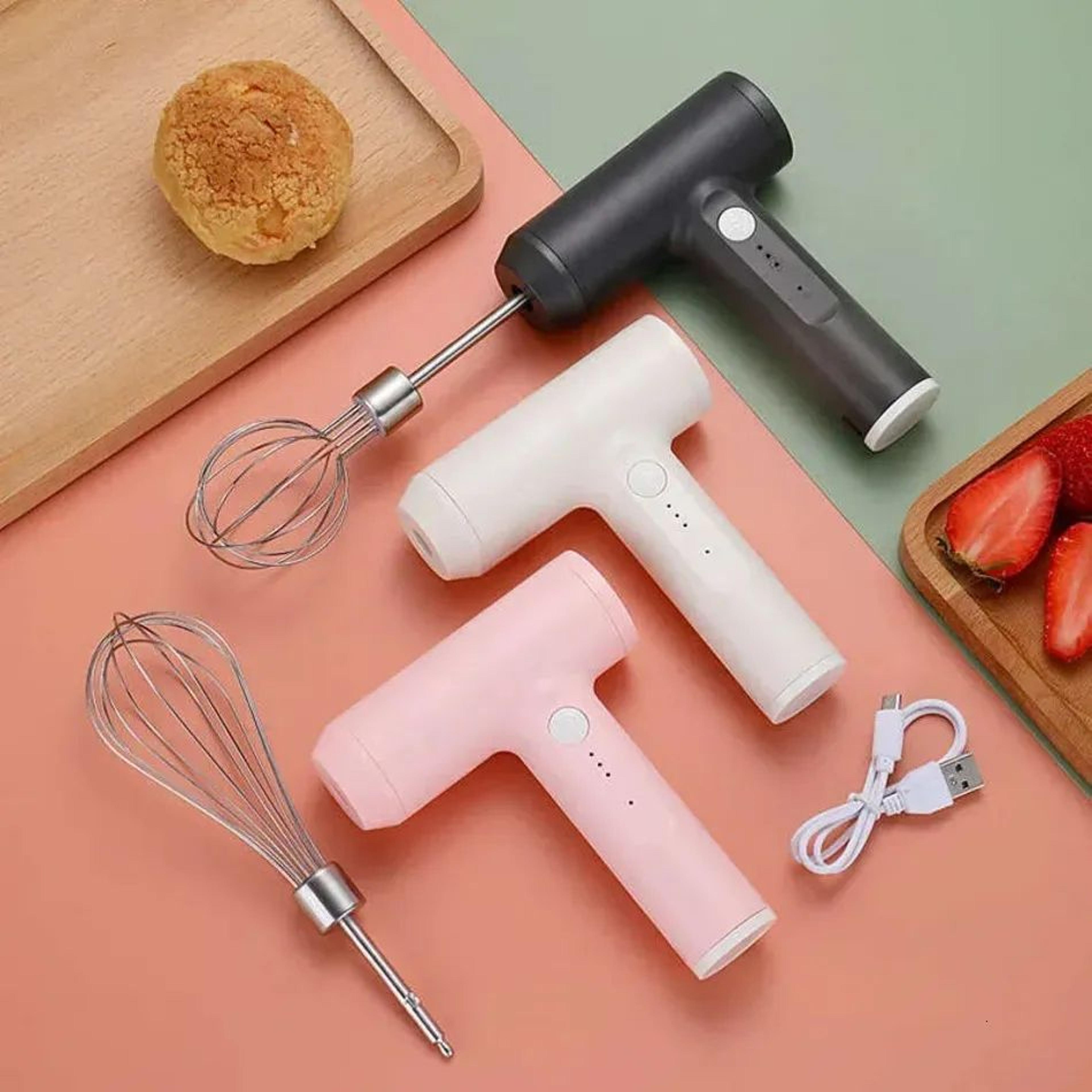 electric milk frother usb rechargeable handheld whisk with speed