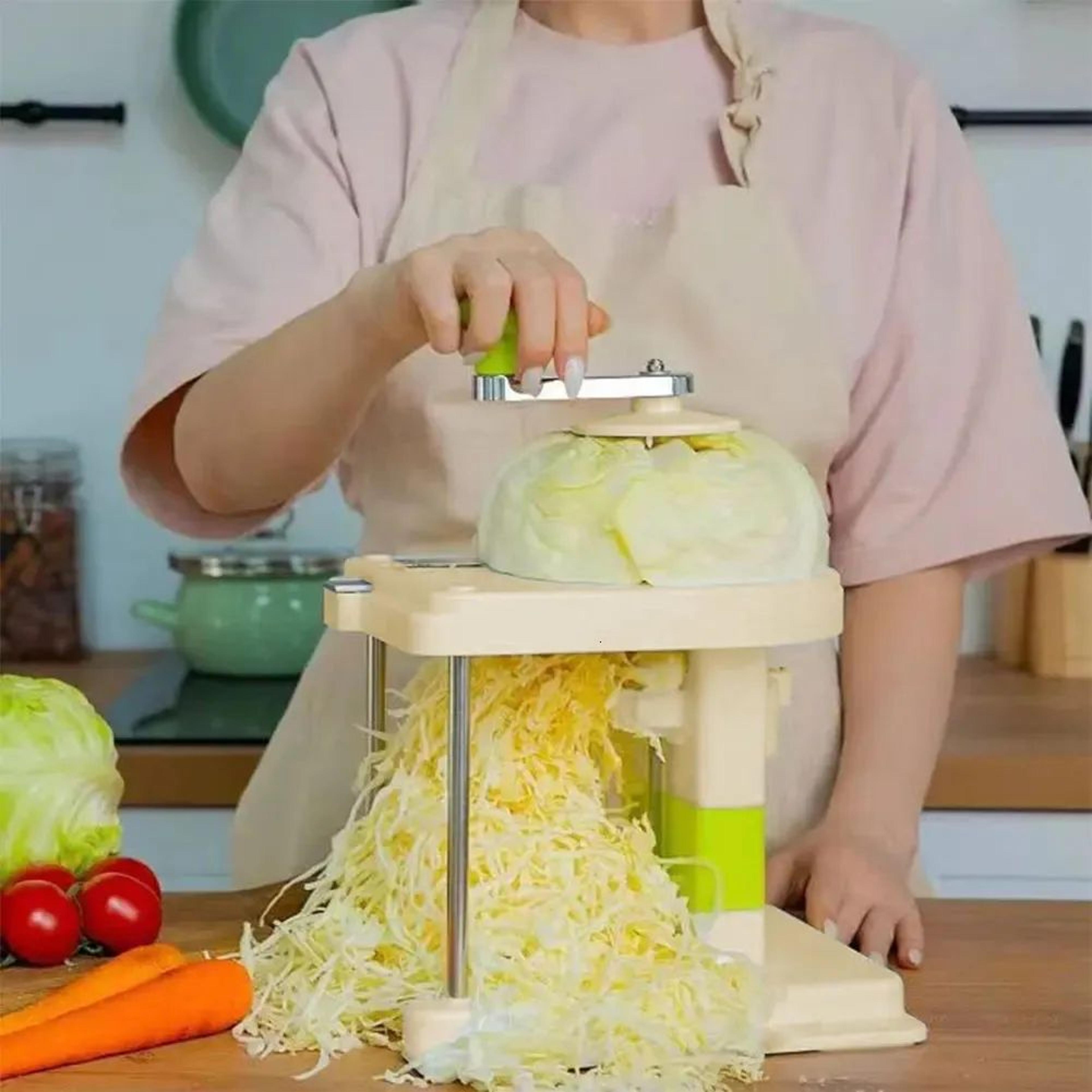 Manual Vegetable Slicer With Stainless Steel Blades For Cabbage And Coleslaw 2