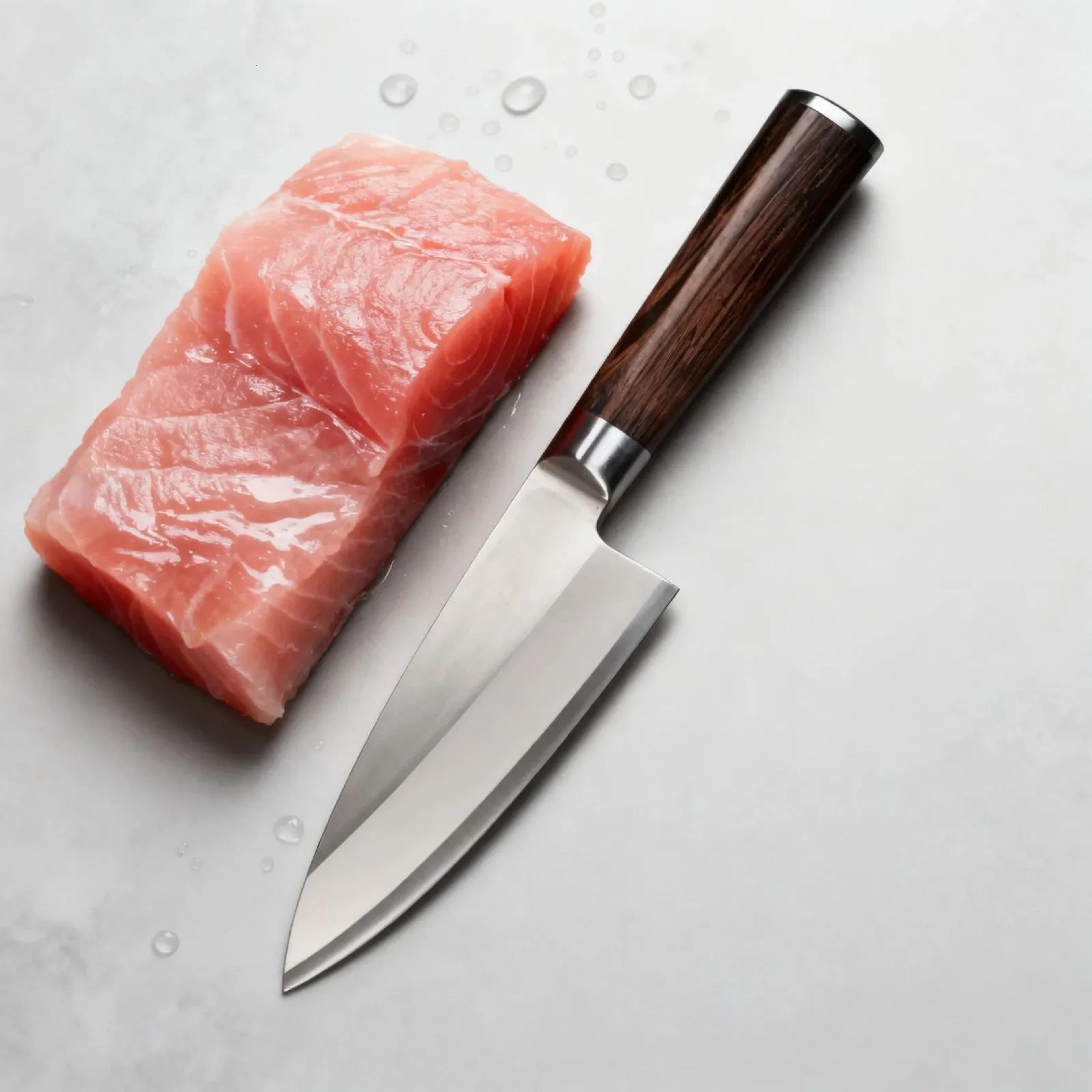 Salmon Sashimi Knife With Sharp Stainless Steel Blade And Ergonomic Handle 6