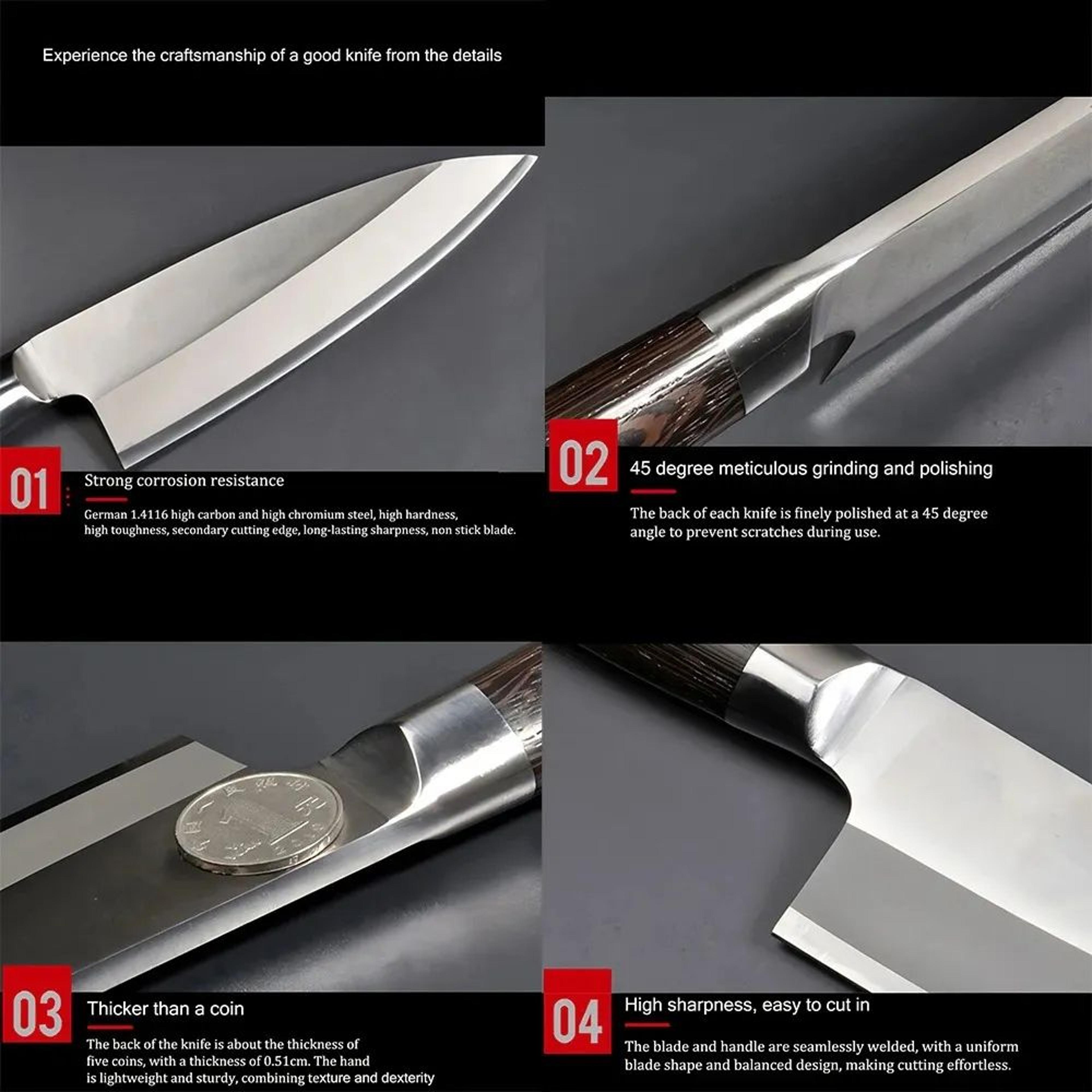 Salmon Sashimi Knife With Sharp Stainless Steel Blade And Ergonomic Handle 3