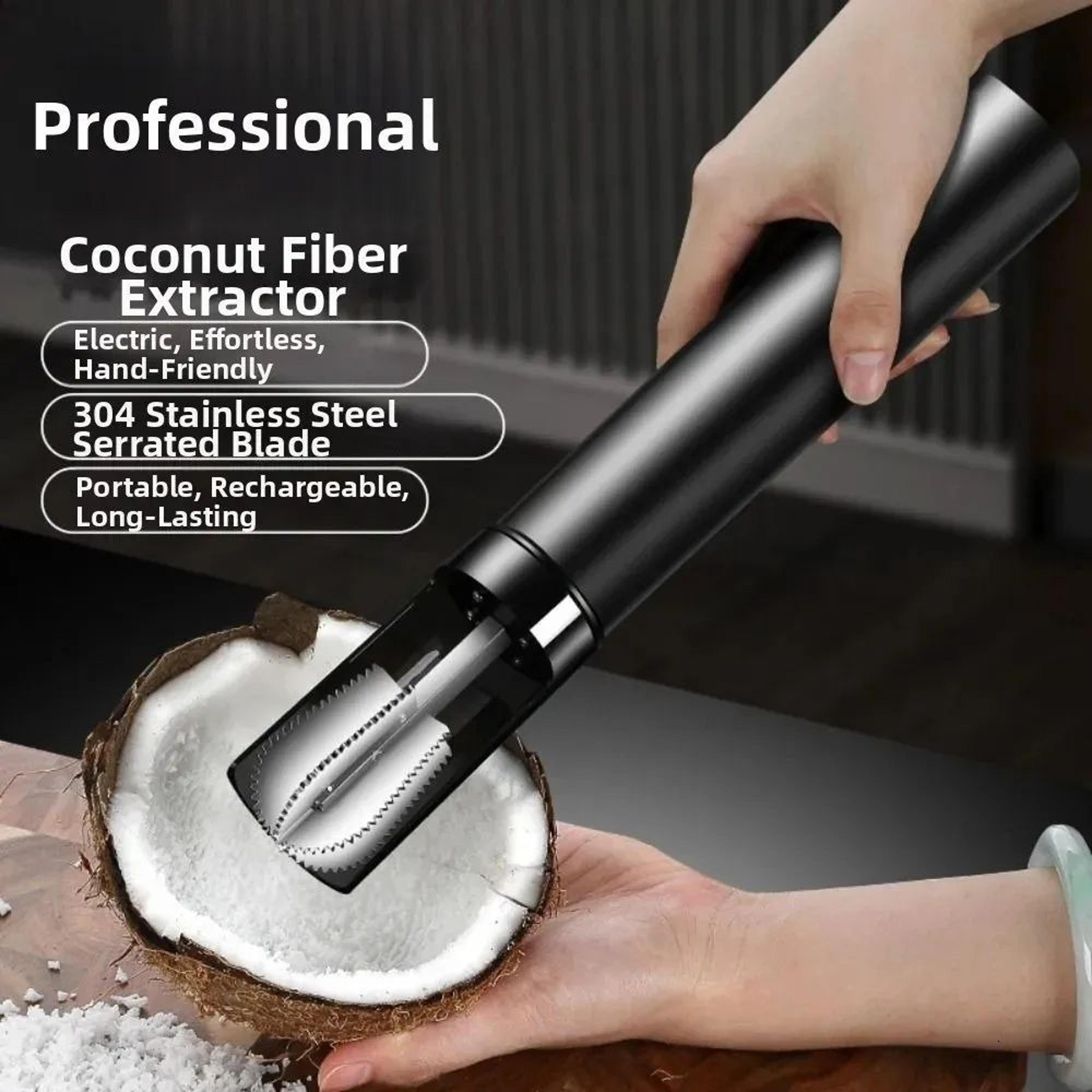 Electric Coconut Meat Grater Rechargeable Handheld Scraper With Anti Splash Design 1