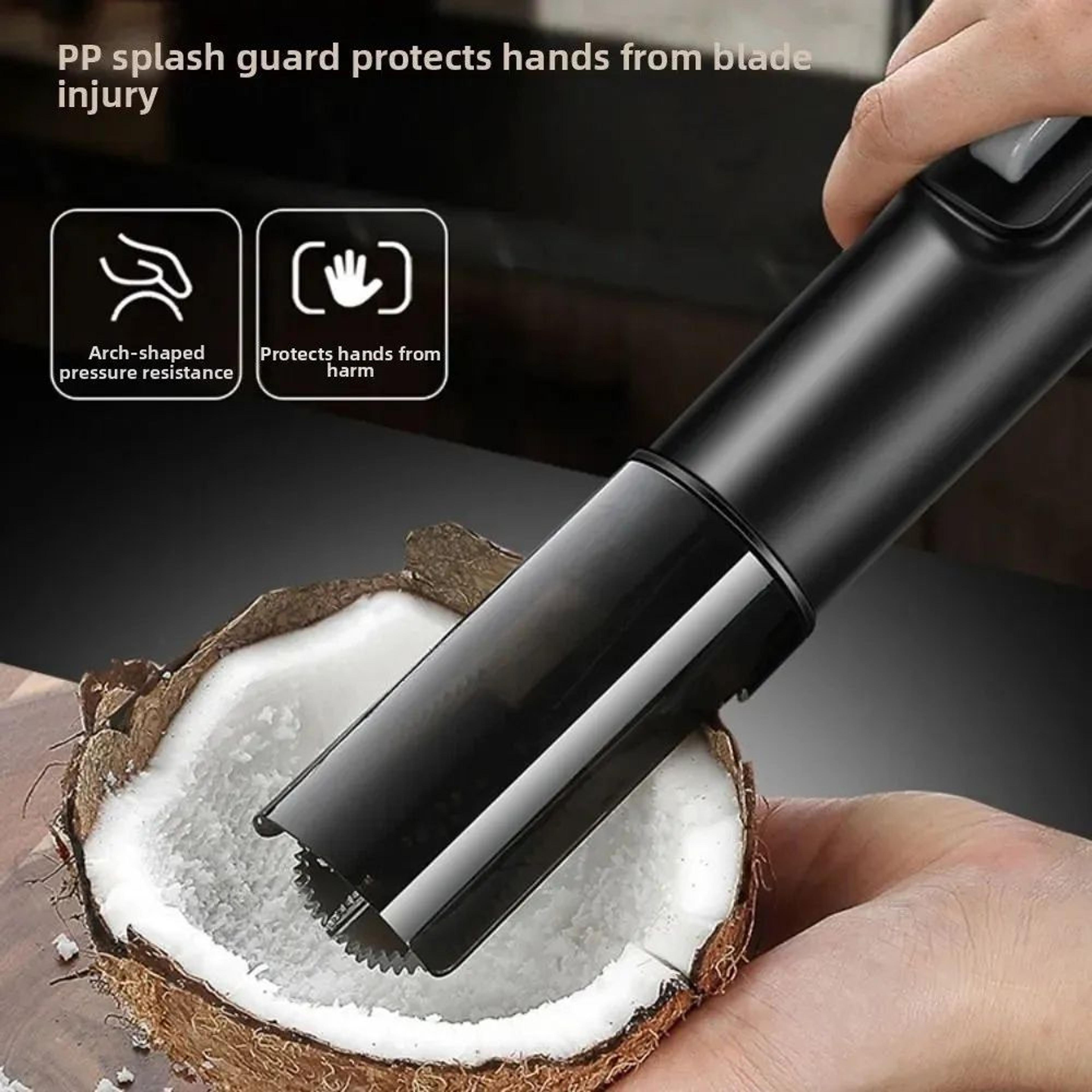 Electric Coconut Meat Grater Rechargeable Handheld Scraper With Anti Splash Design 5