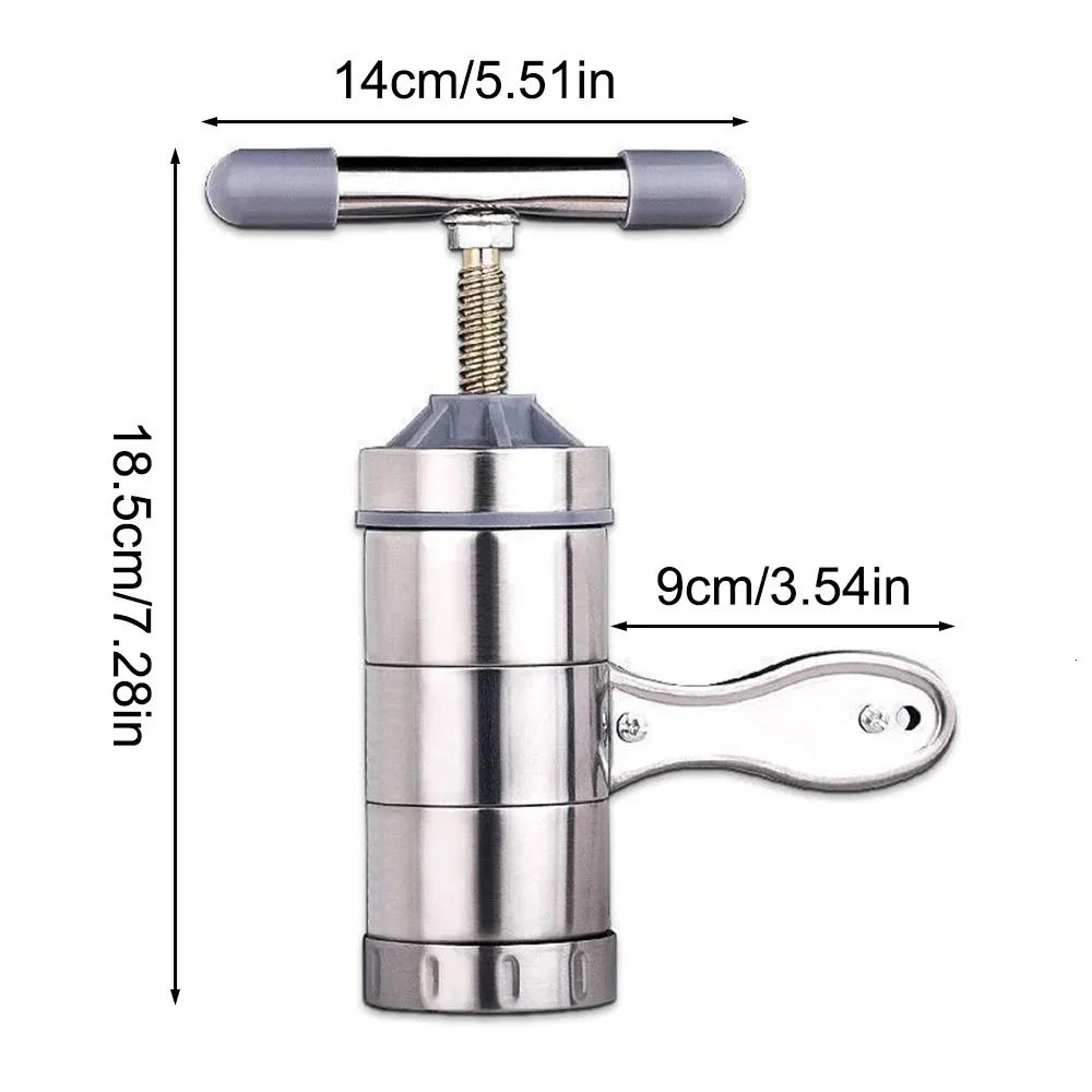 Stainless Steel Manual Noodle Maker With Hand Crank And Interchangeable Molds 6
