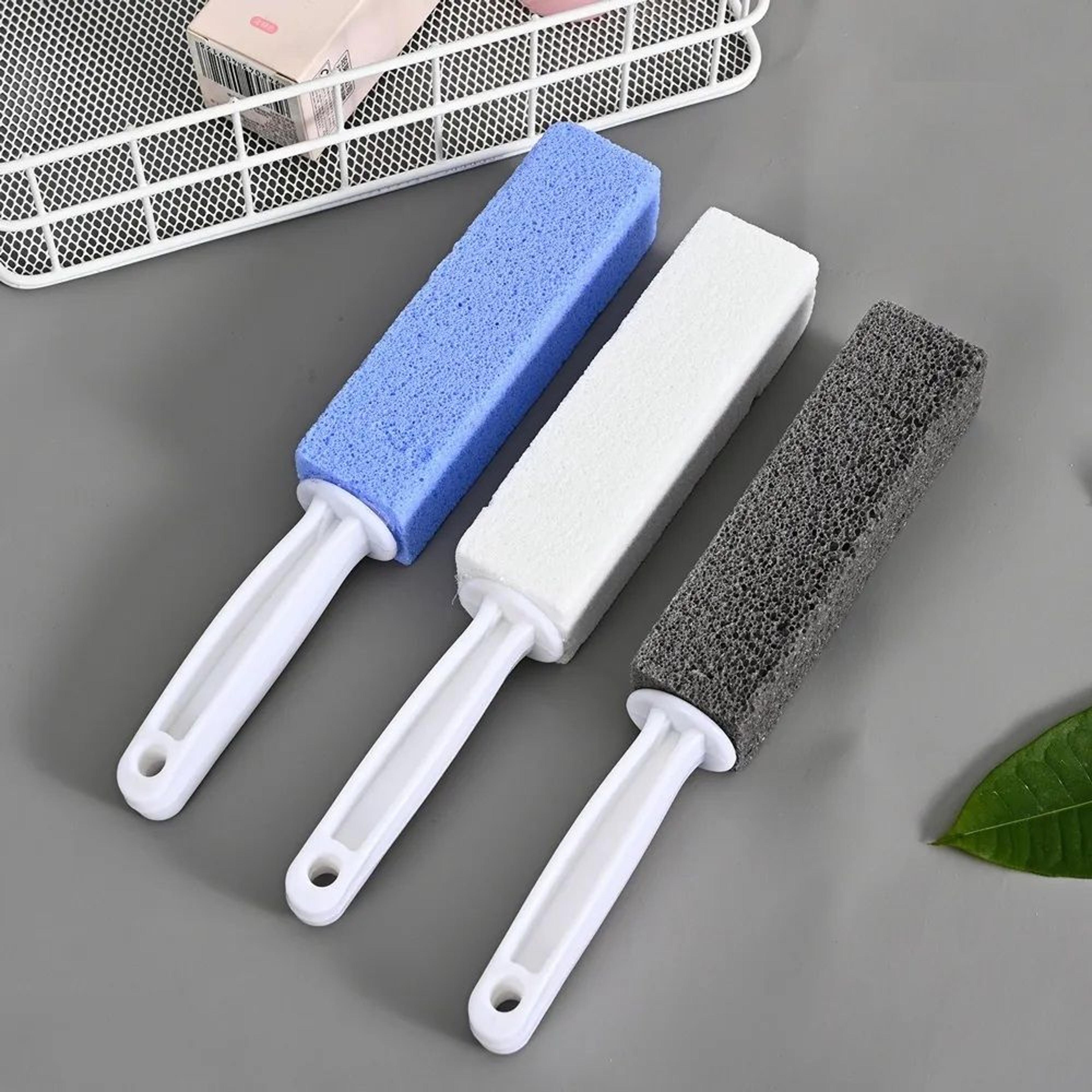 pumice cleaning stone with handle for toilet bowl stains and grill cleaning