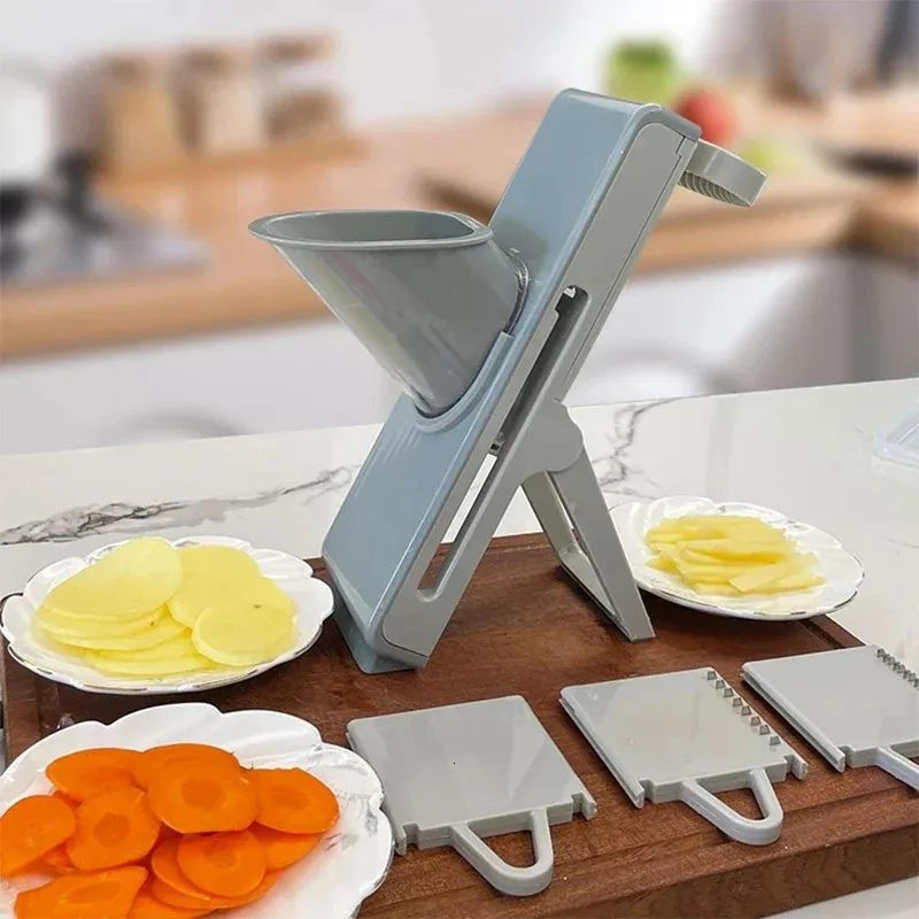 multifunction vegetable slicer and chopper with stainless steel blades