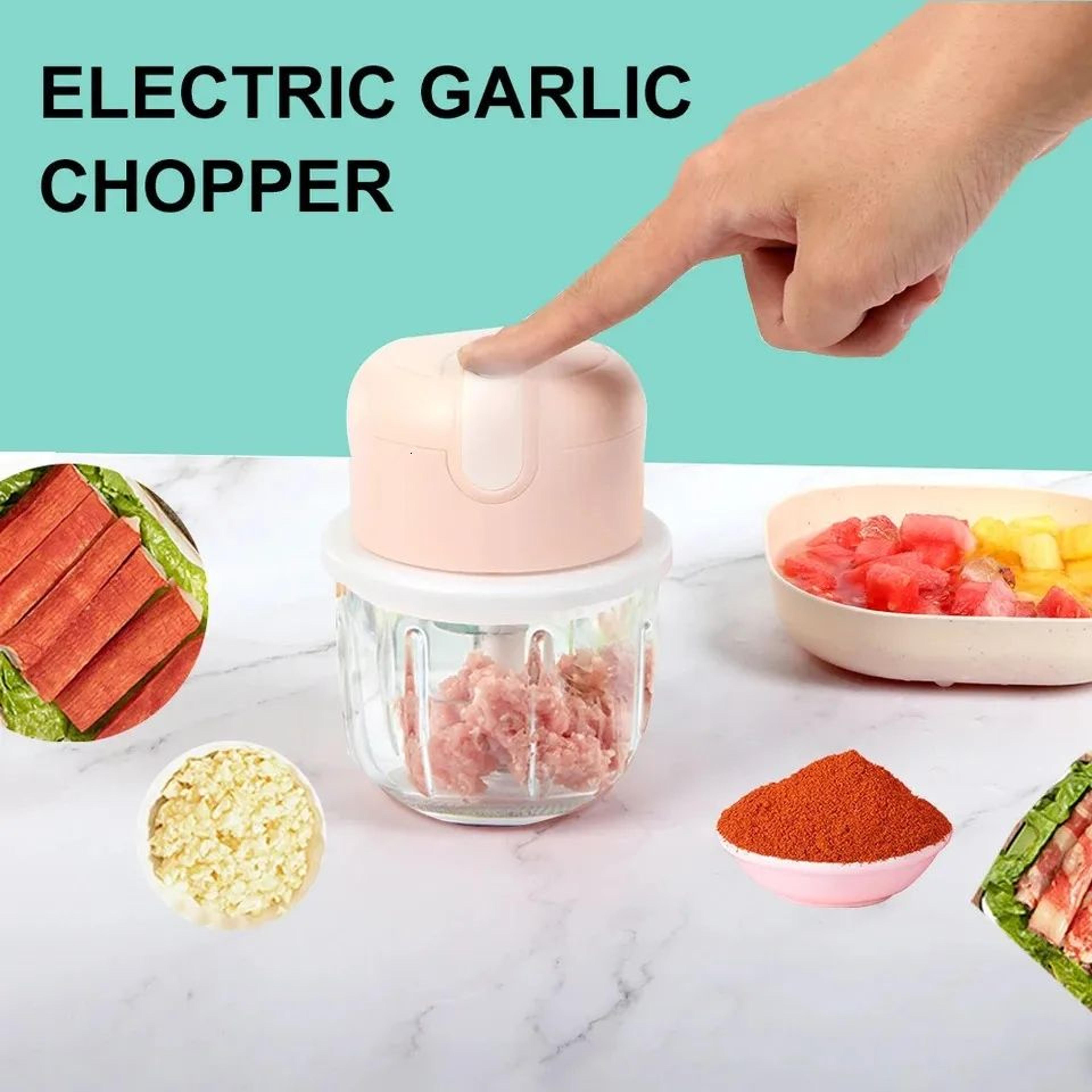 Electric Ice Crusher And Mini USB Rechargeable Food Chopper With Glass Bowl 2