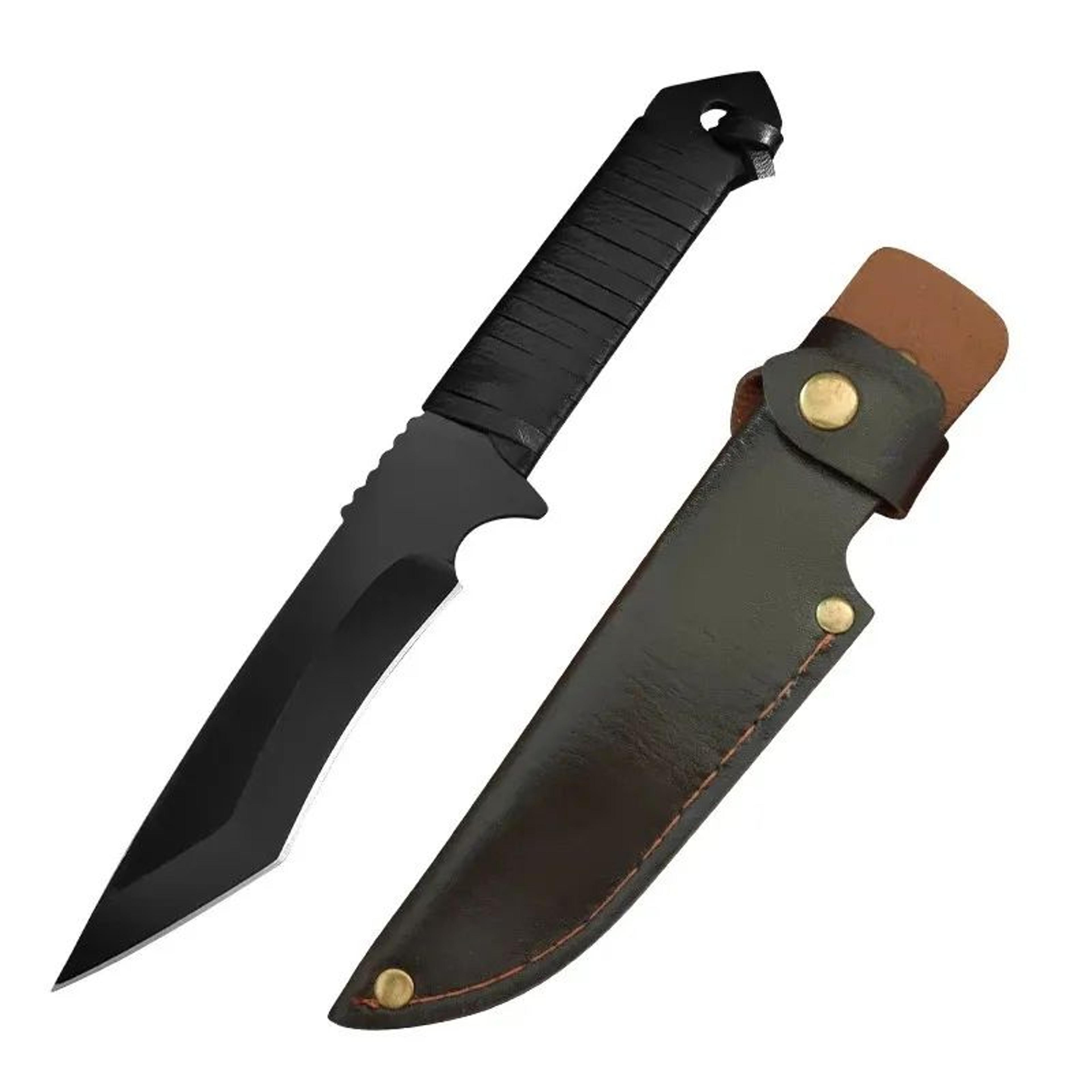 stainless steel boning knife with forged blade and wrapped handle