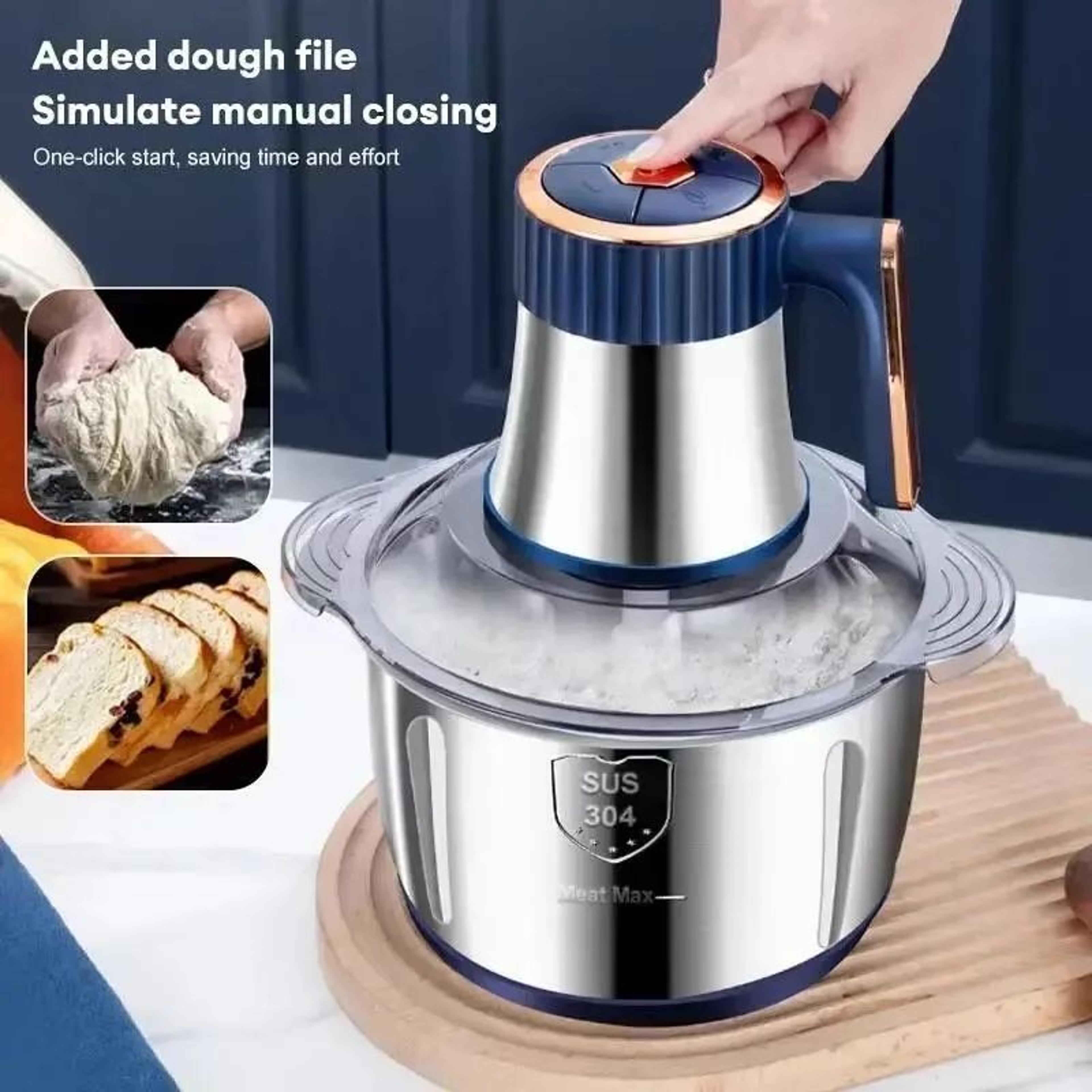 Electric Meat Grinder And Vegetable Chopper With Qt Stainless Steel Bowl 4