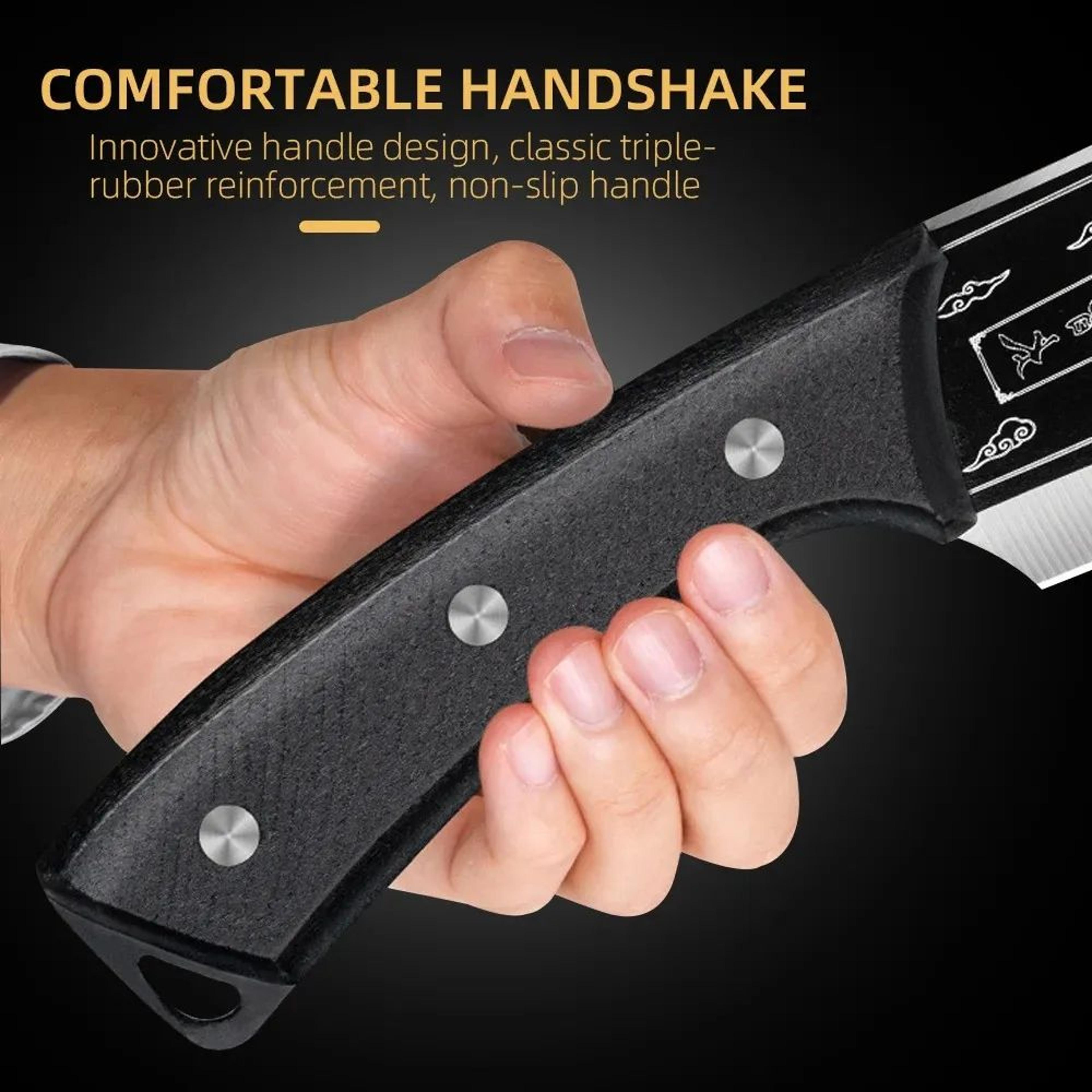 Handforged Butcher Bone Chopper Knife With Sharp Steel Blade For Meat And Vegetable Cutting 4
