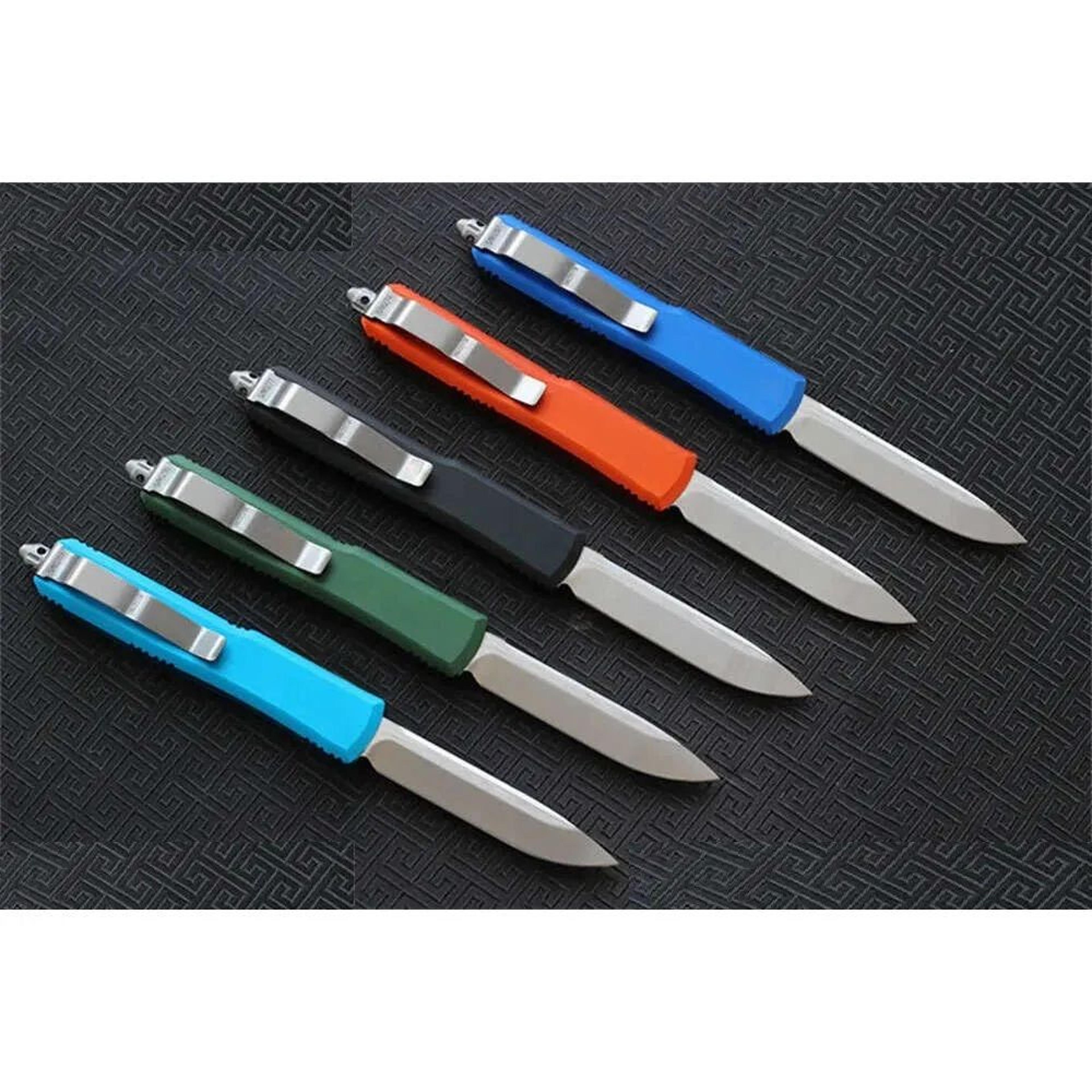 Steel Fixed Blade Knife With Satin Finish And CNC Aluminum Handle For Outdoor Use 3