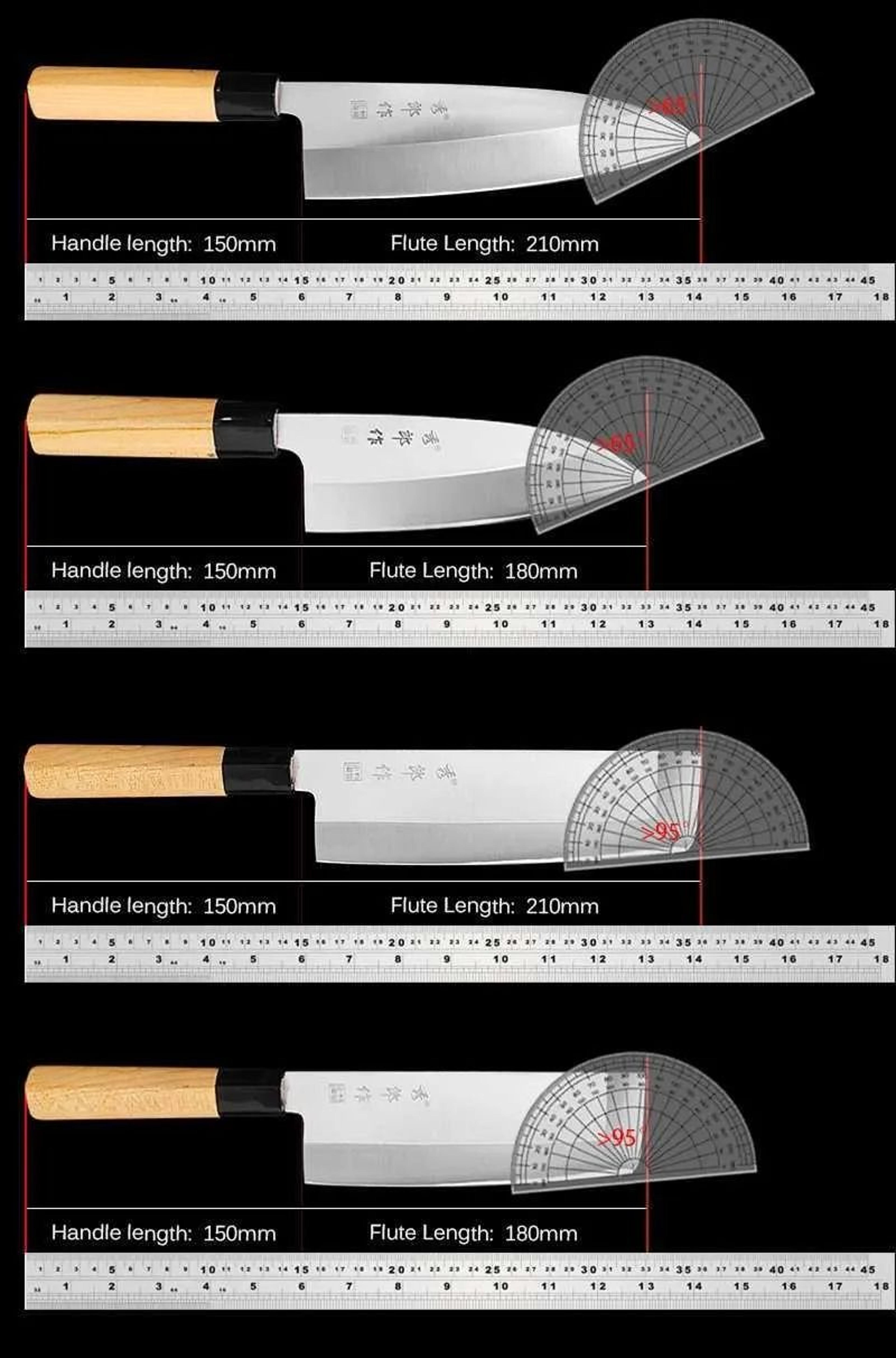 Japanese Sashimi Knife With Stainless Steel Blade And Maple Wood Handle For Sushi And Fish 5