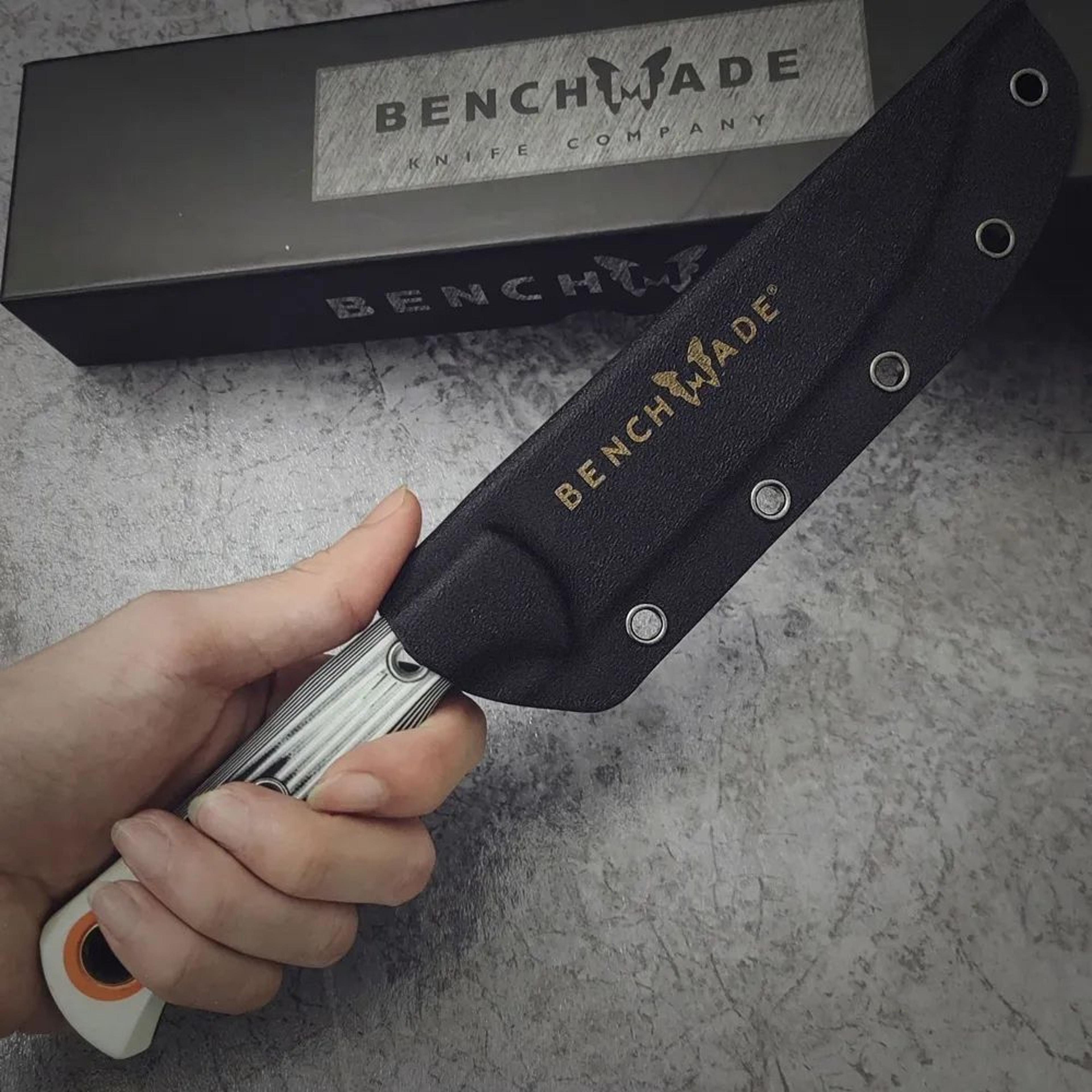 Steel Fixed Blade Hunting Knife With Full Tang Handle And Kydex Sheath 1