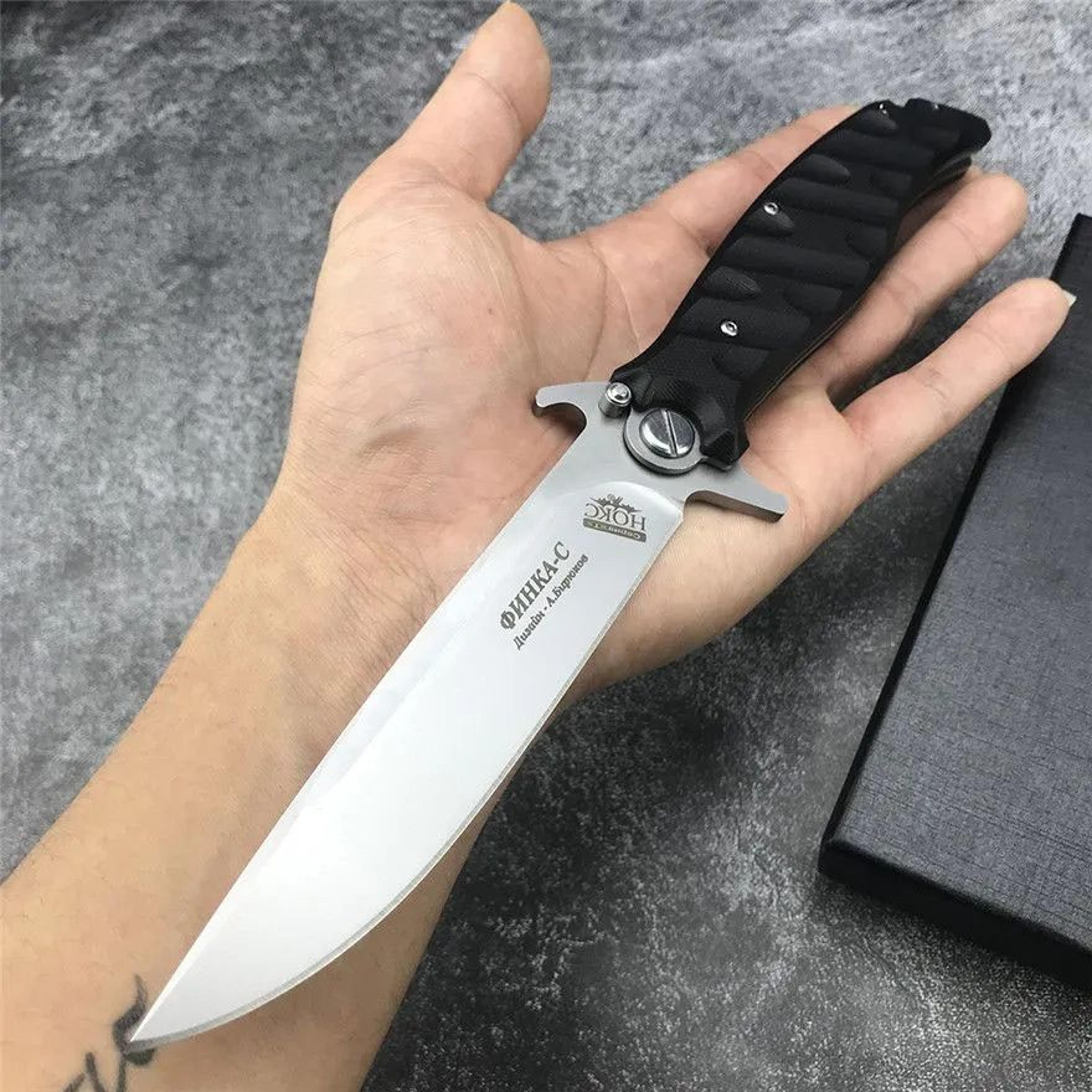 Steel Folding Knife With Blade And Handle For Outdoor Use 1