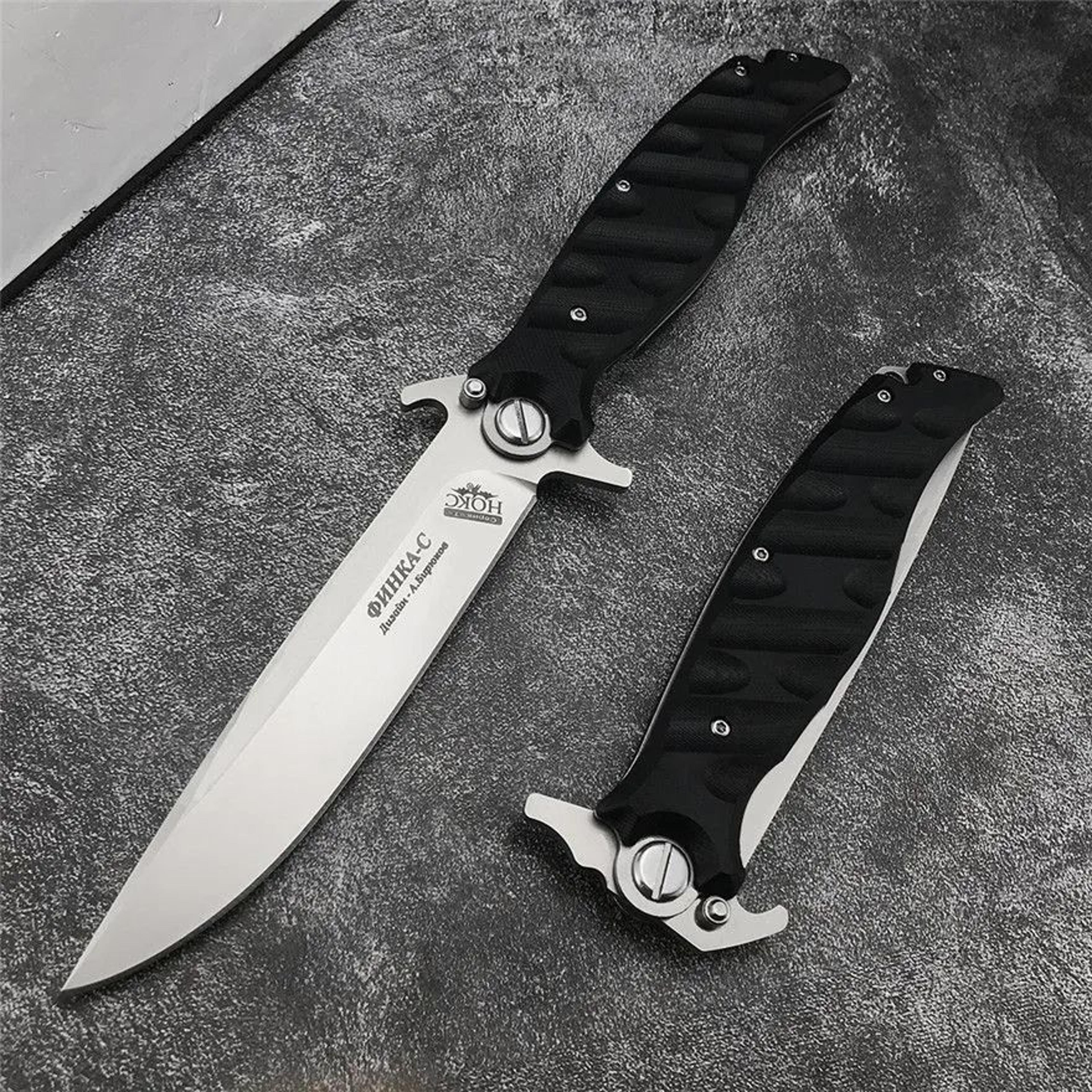 Steel Folding Knife With Blade And Handle For Outdoor Use 2