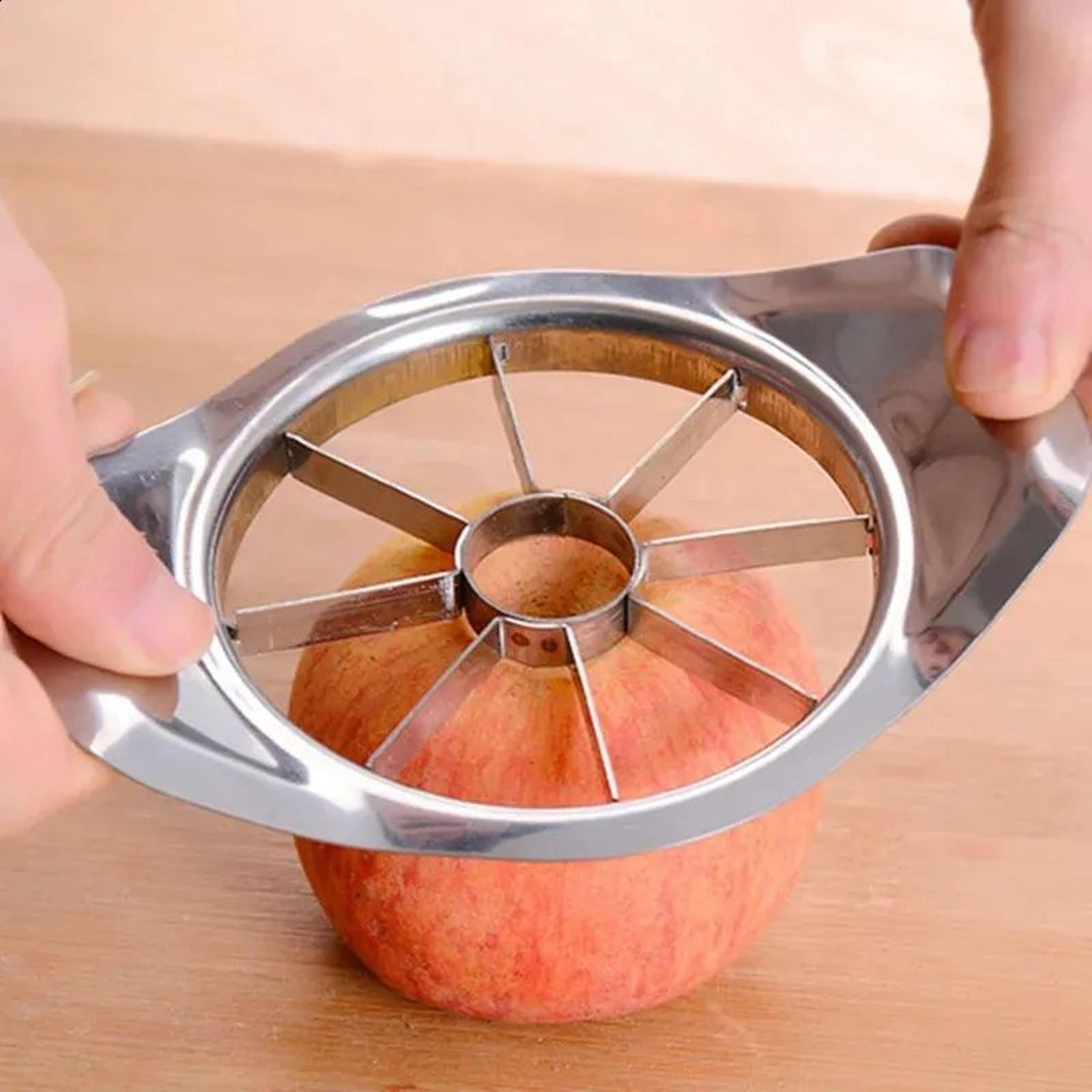 stainless steel apple cutter and corer handheld fruit slicer for kitchen prep