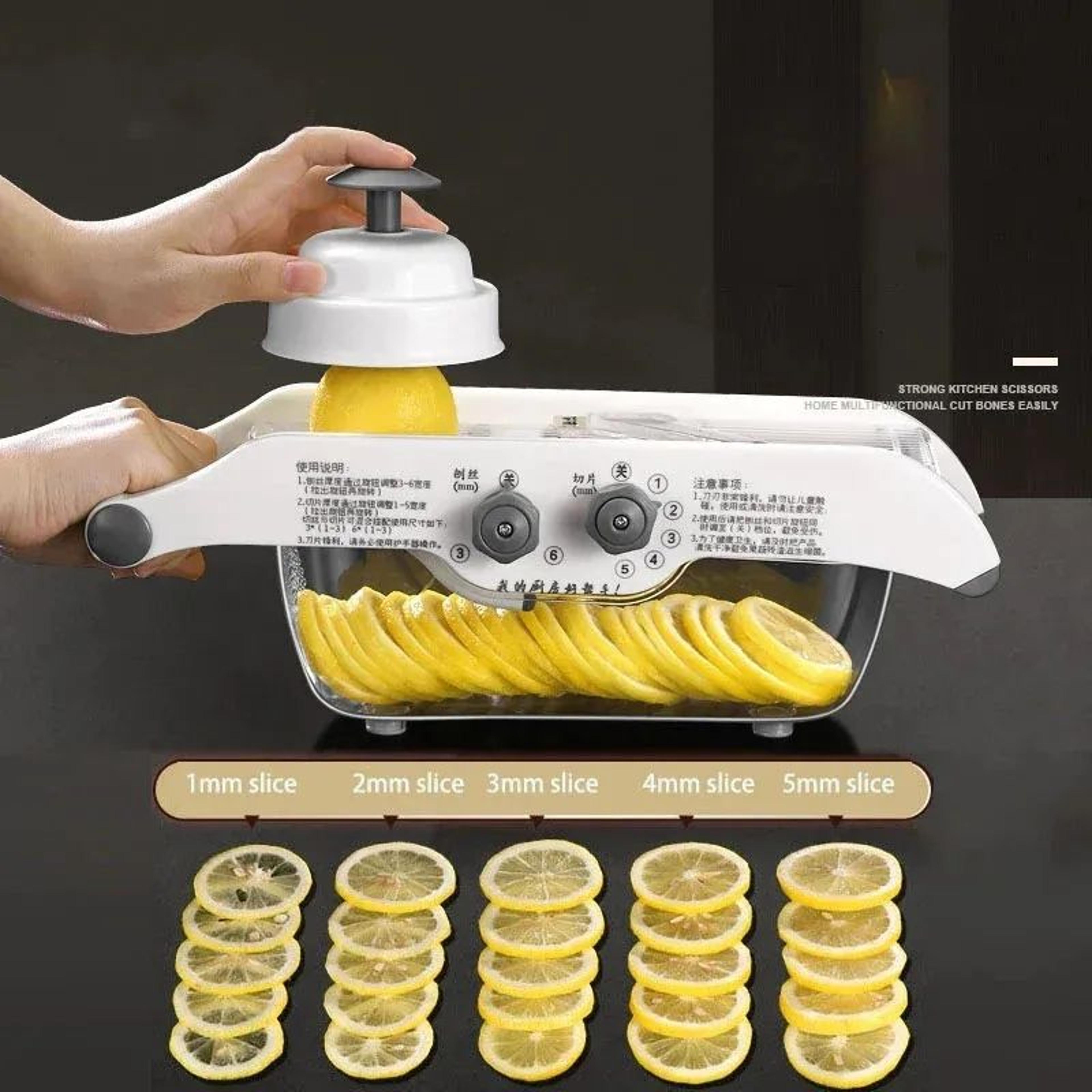 Multifunctional Vegetable Slicer And Grater With Stainless Steel Blade And Basket 1