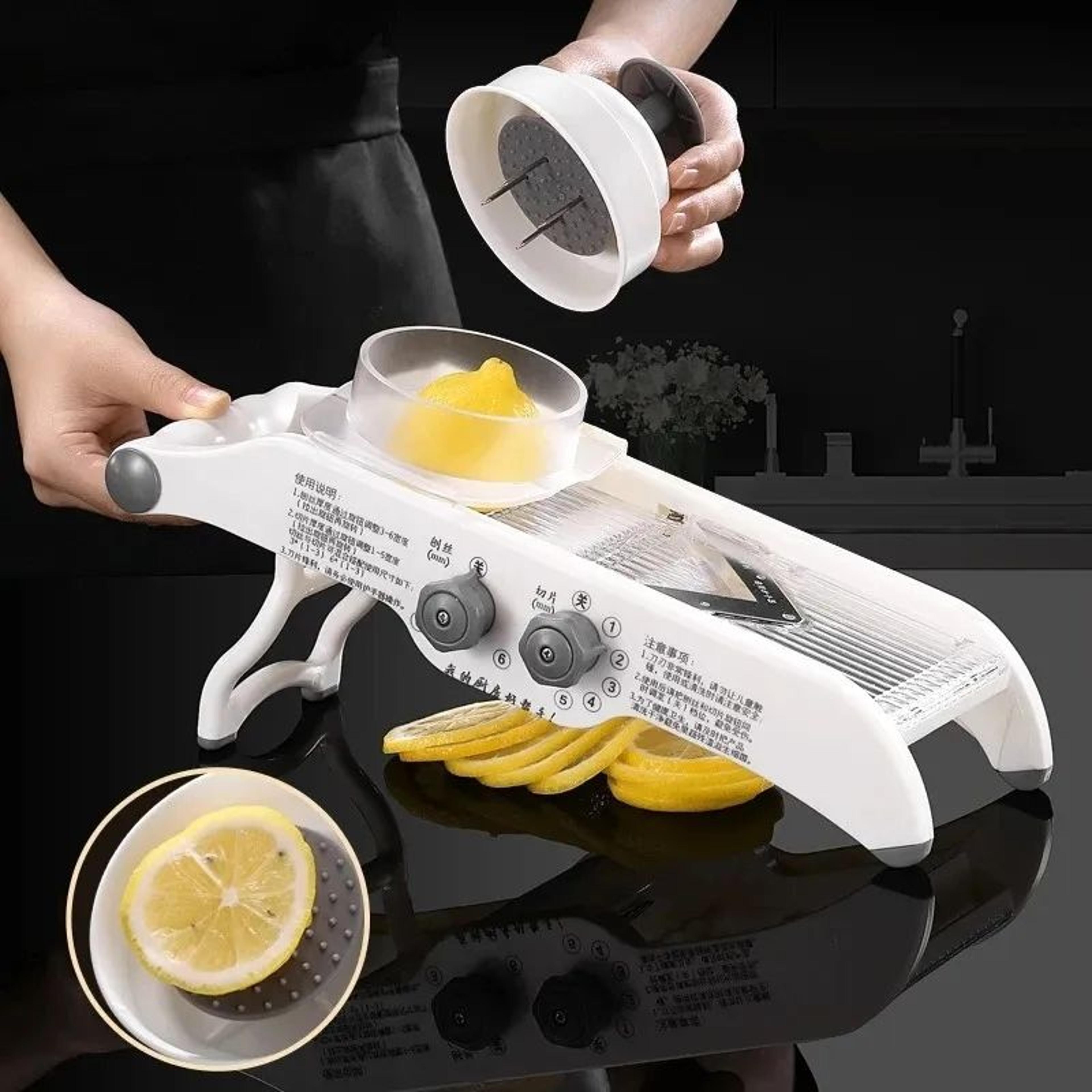 Multifunctional Vegetable Slicer And Grater With Stainless Steel Blade And Basket 3